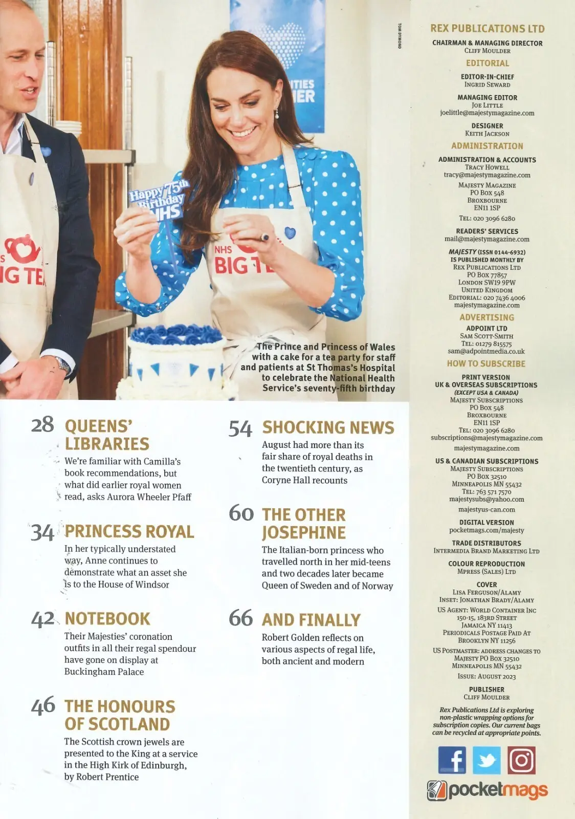 Majesty Magazine, King Charles, Queen Camilla, Princess Anne, Royalty, Aug 2023 - image 3 | Free standard UK delivery included | Discount Quality Products