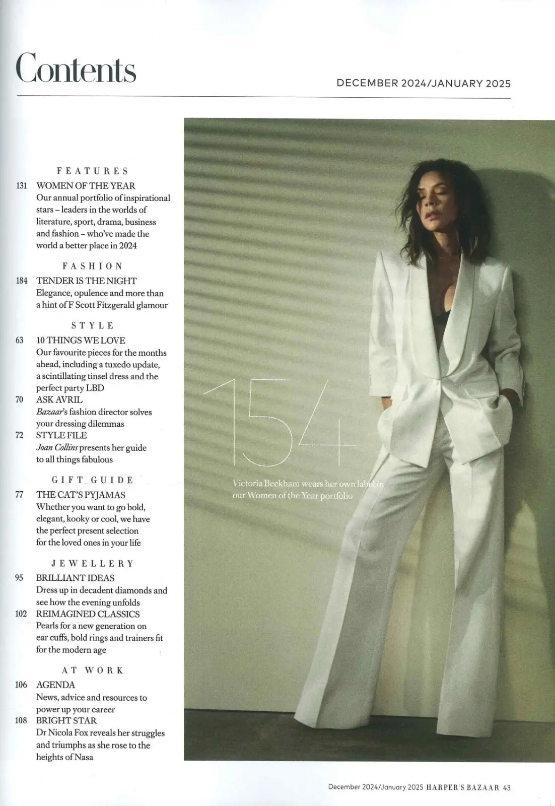 Harper's Bazaar Magazine: Ambika Mod, V.Beckham, Women of the Year, Dec/Jan 2025 - image 2 | Free standard UK delivery included | Discount Quality Products