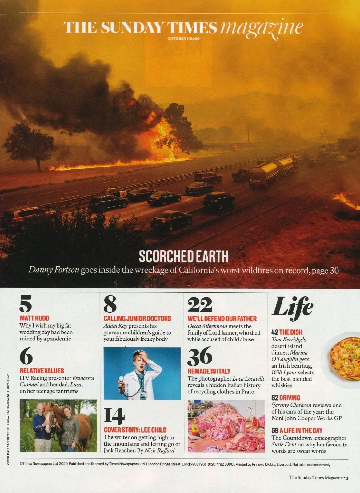 Sunday Times Magazine: Lee Child, Francesca Cumani, Jeremy Clarkson, 11.10.20 - image 2 | Free standard UK delivery included | Discount Quality Products