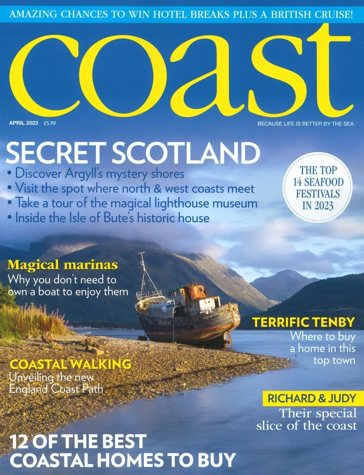 Coast Magazine, Scotland, Seaside Homes, Festival, Travel, Holiday, April 2023
