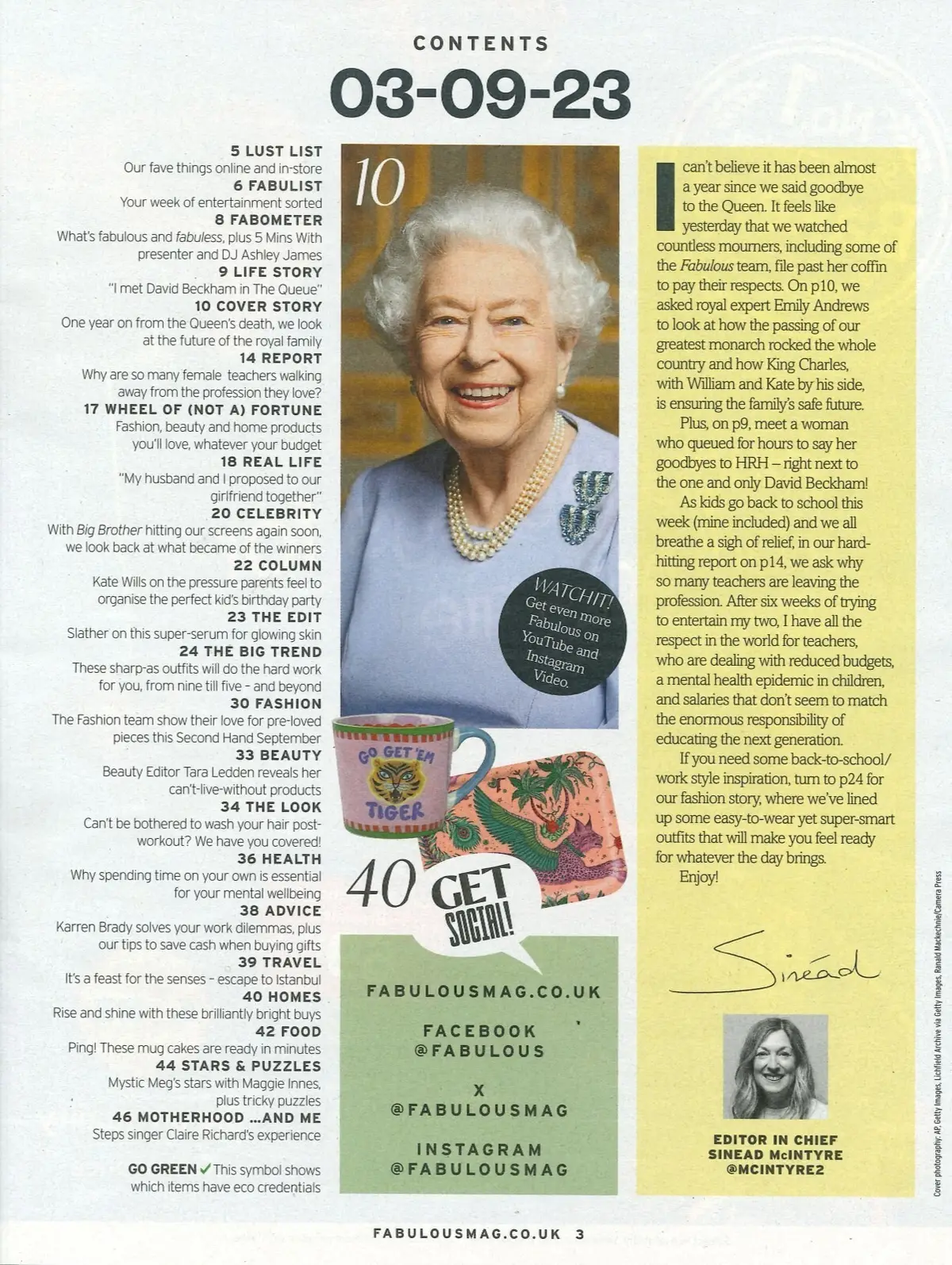 Fabulous Magazine: Queen Elizabeth II, King Charles, Royal Family Fashion 3.9.23 - image 2 | Free standard UK delivery included | Discount Quality Products