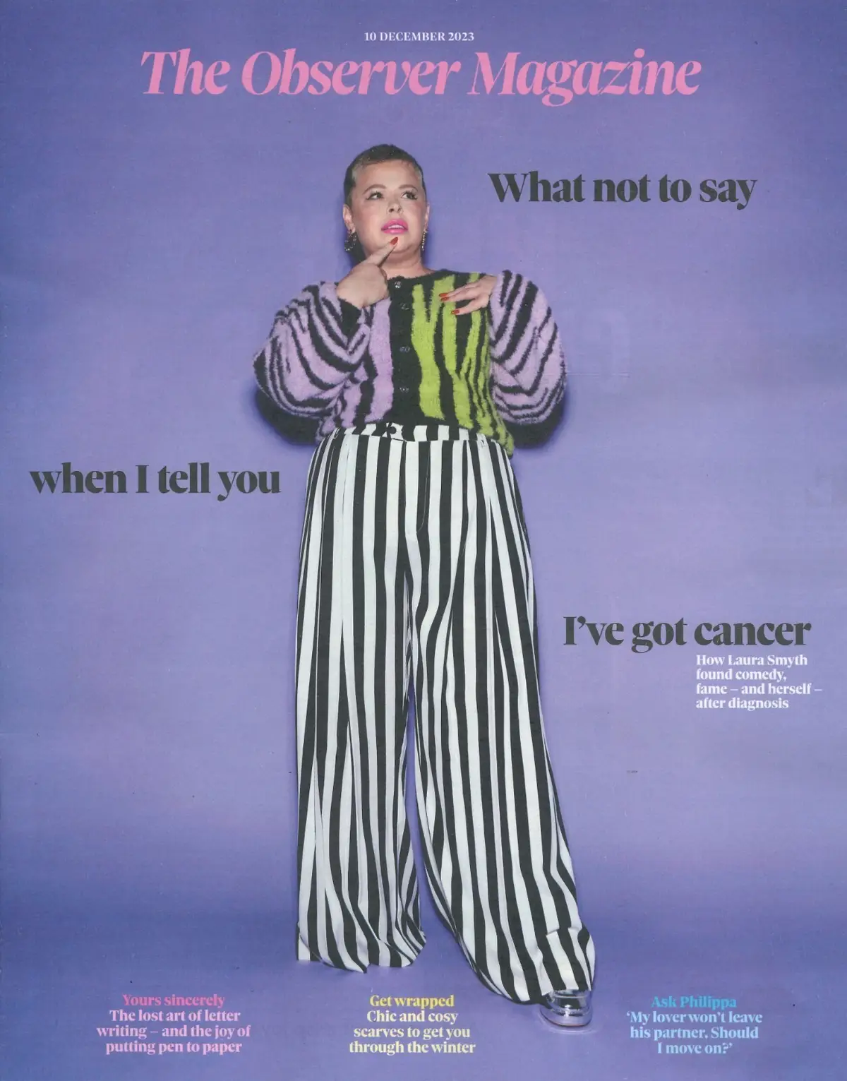 Observer Magazine: Laura Smyth, Luke Evans, Professor Green, Fashion, 10.12.23