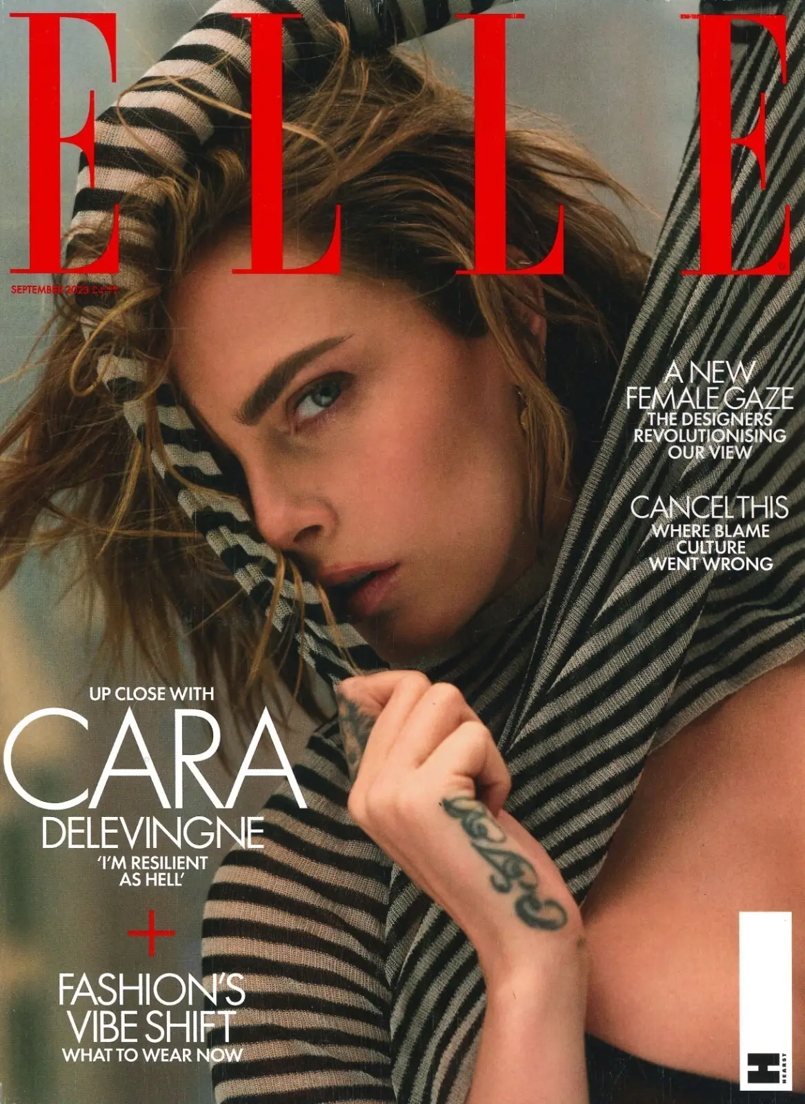 Elle Magazine, Cara Delevingne, Lionesses Ella Toone, Alessia Russo, Sept 2023