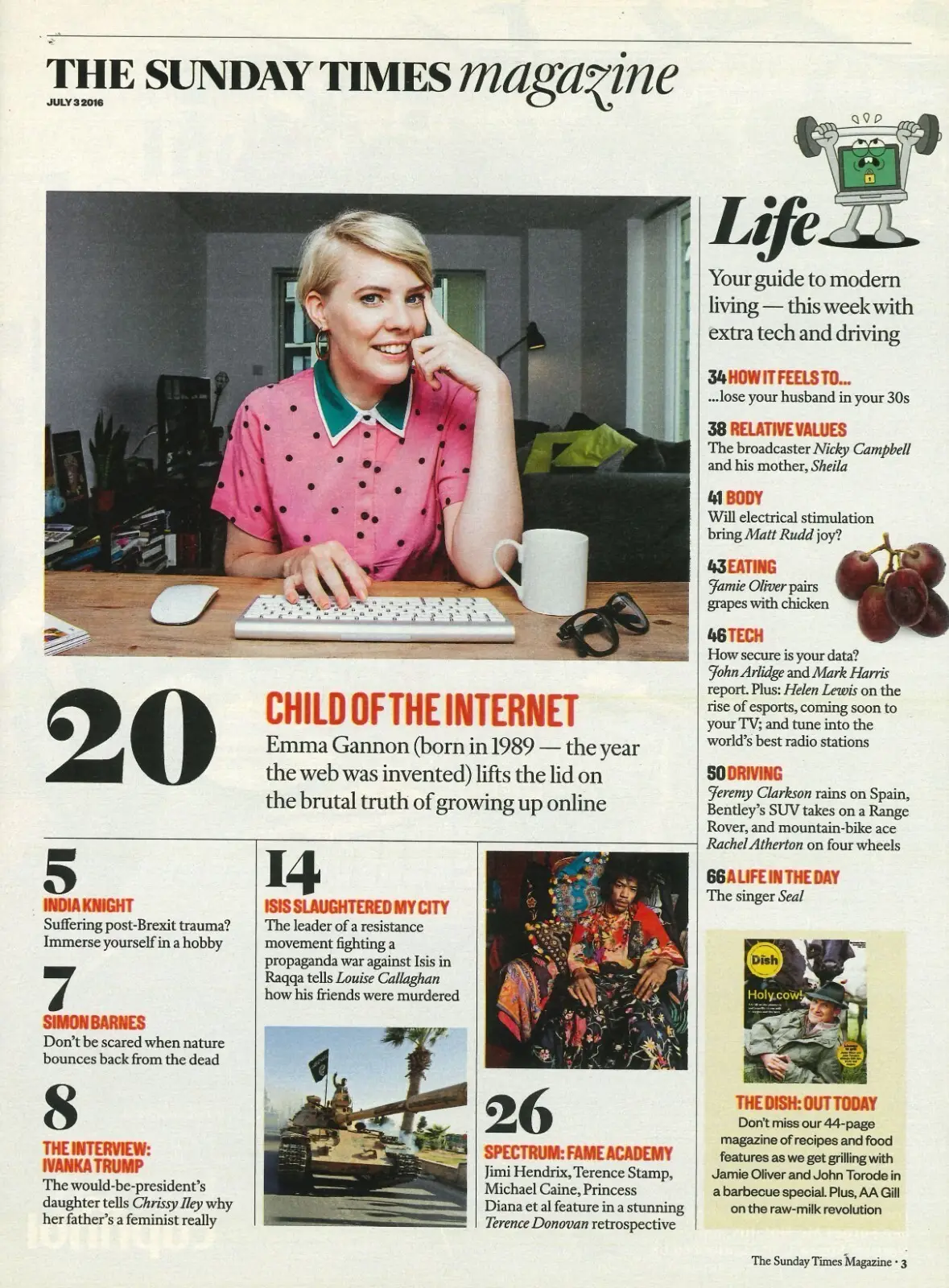 Sunday Times Magazine: Ivanka Trump, Nicky Campbell, Jeremy Clarkson, 3.7.16 - image 2 | Free standard UK delivery included | Discount Quality Products