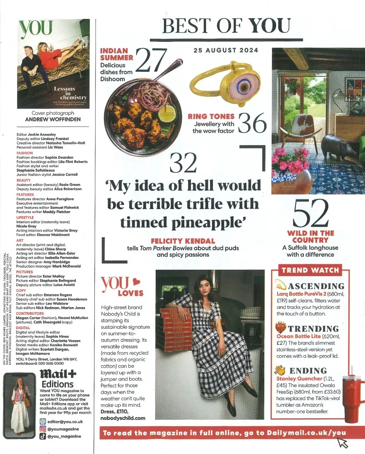 You Magazine, Cat Deeley, Ben Shephard Notting Hill Carnival Indian Food 25.8.24 - image 2 | Free standard UK delivery included | Discount Quality Products