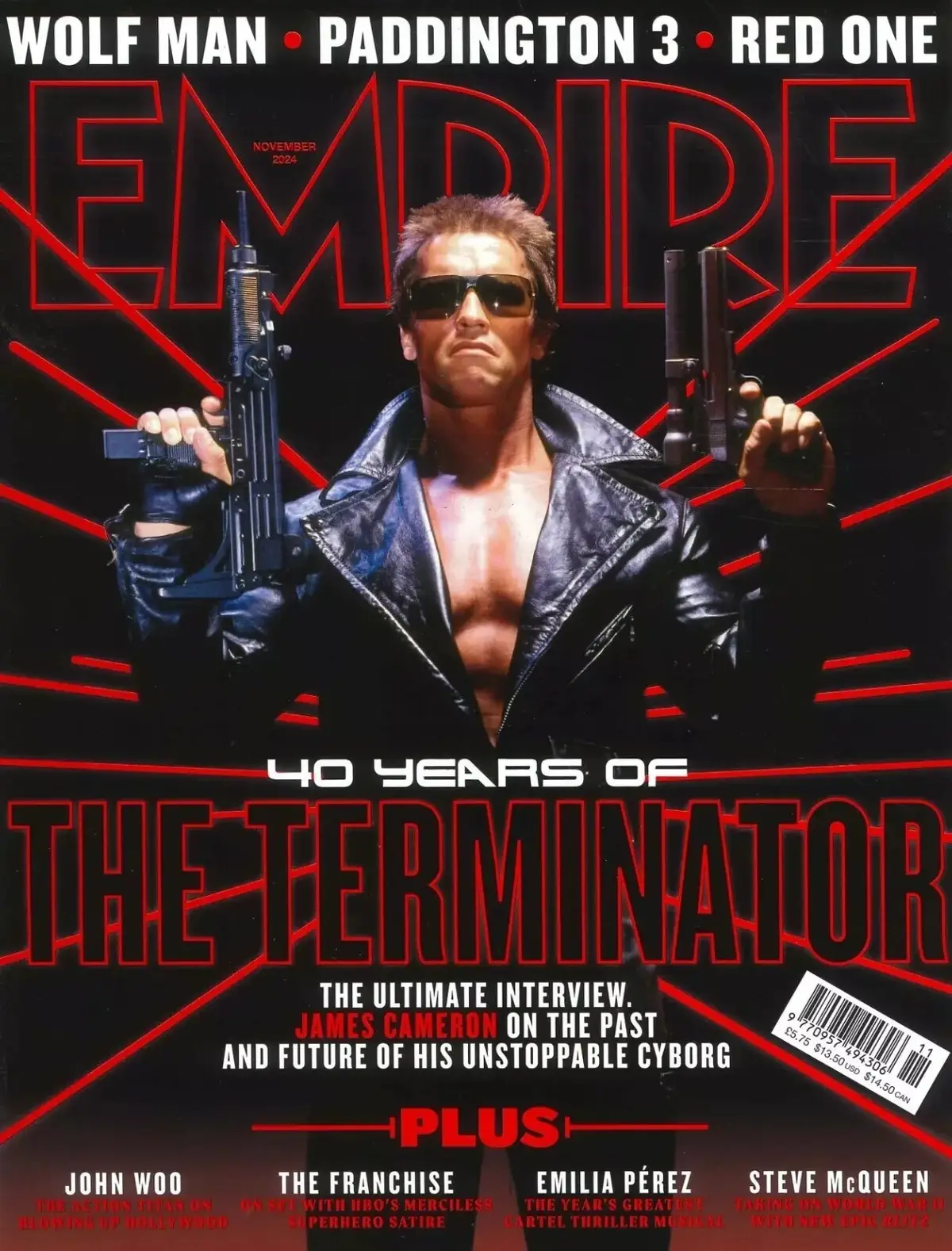 Empire Magazine: 40 Years of Terminator, Arnold, James Cameron, Films, Nov 2024
