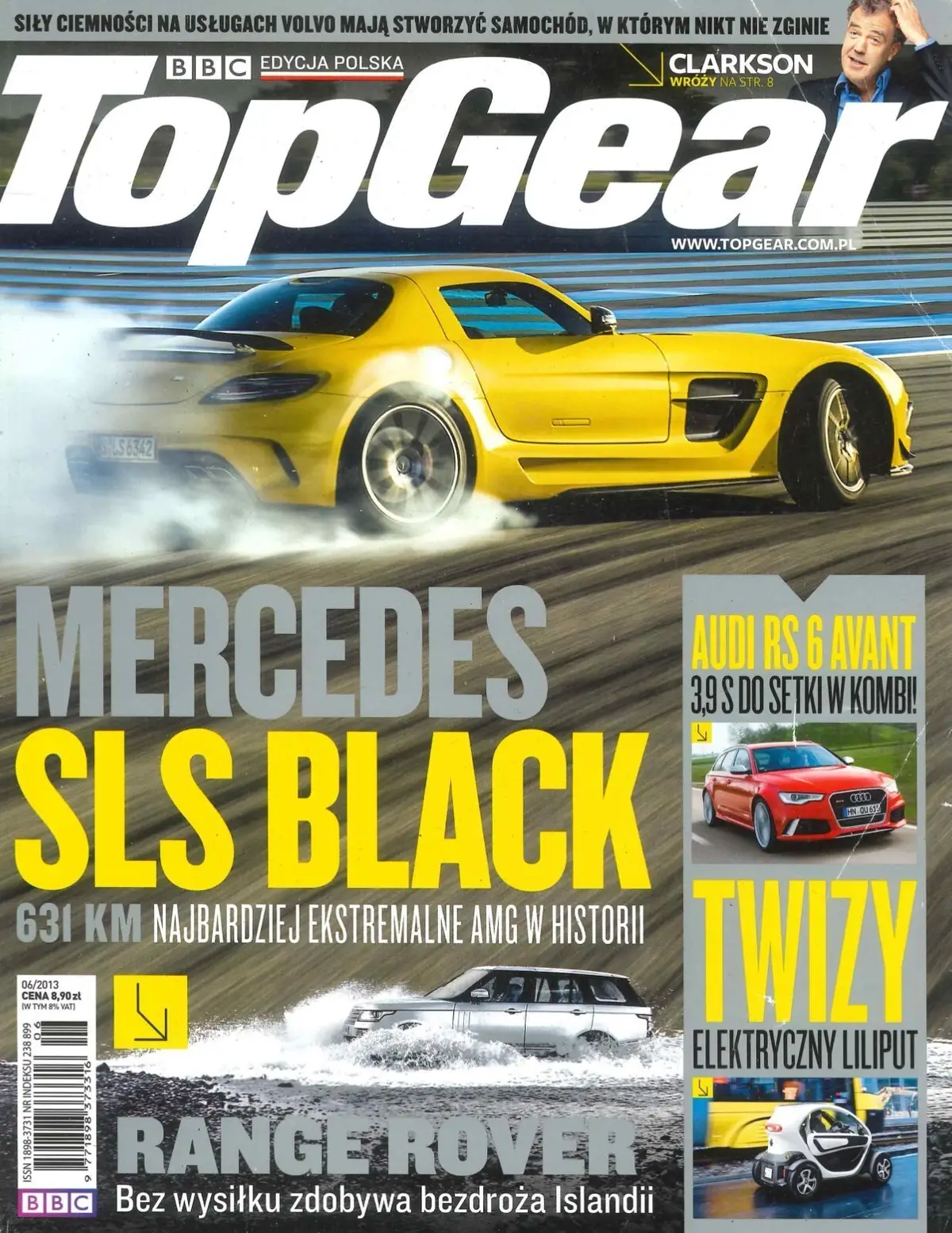 BBC Top Gear Magazine Issue #65, Polish Language, Mercedes SLS, Aston, June 2013