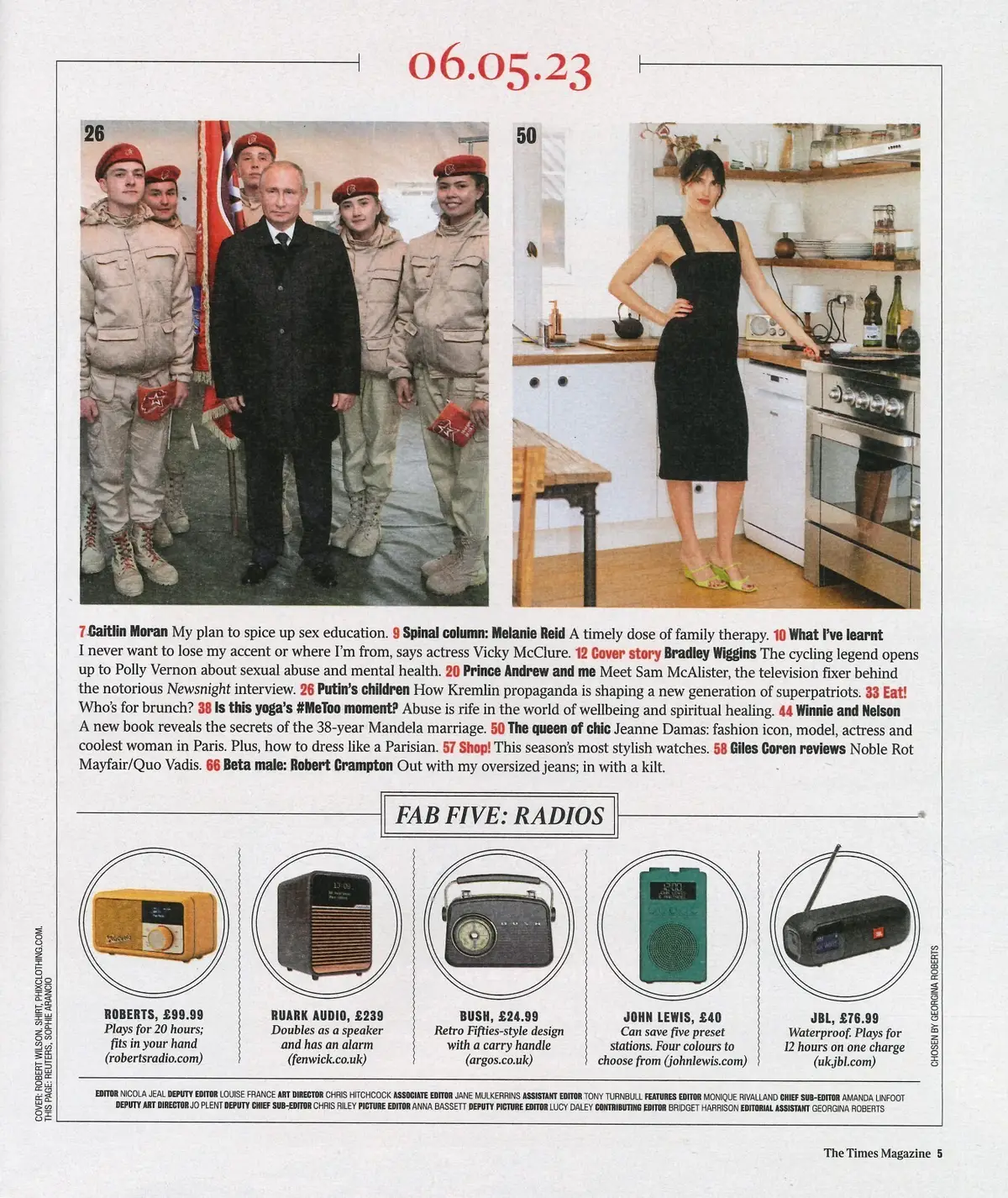 Times Magazine, Bradley Wiggins, Prince Andrew, Vicky McClure, Putin, 6.5.23 - image 2 | Free standard UK delivery included | Discount Quality Products