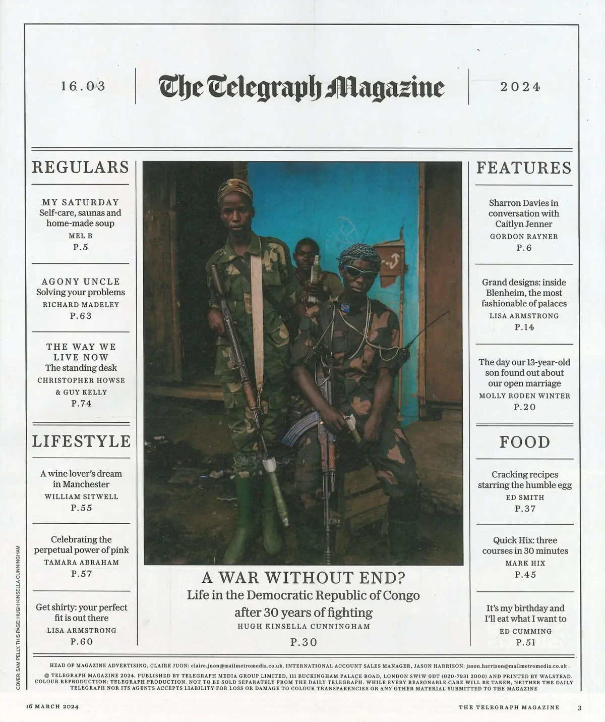 Telegraph Magazine: Sharron Davies, Caitlyn Jenner, Mel B, R. Madeley, 16.3.24 - image 2 | Free standard UK delivery included | Discount Quality Products