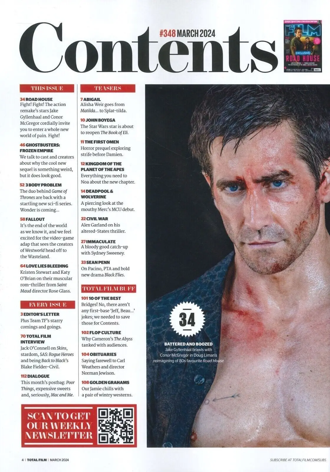 Total Film Magazine: Road House, Jake Gyllenhaal, Conor McGregor, March 2024 - image 2 | Free standard UK delivery included | Discount Quality Products