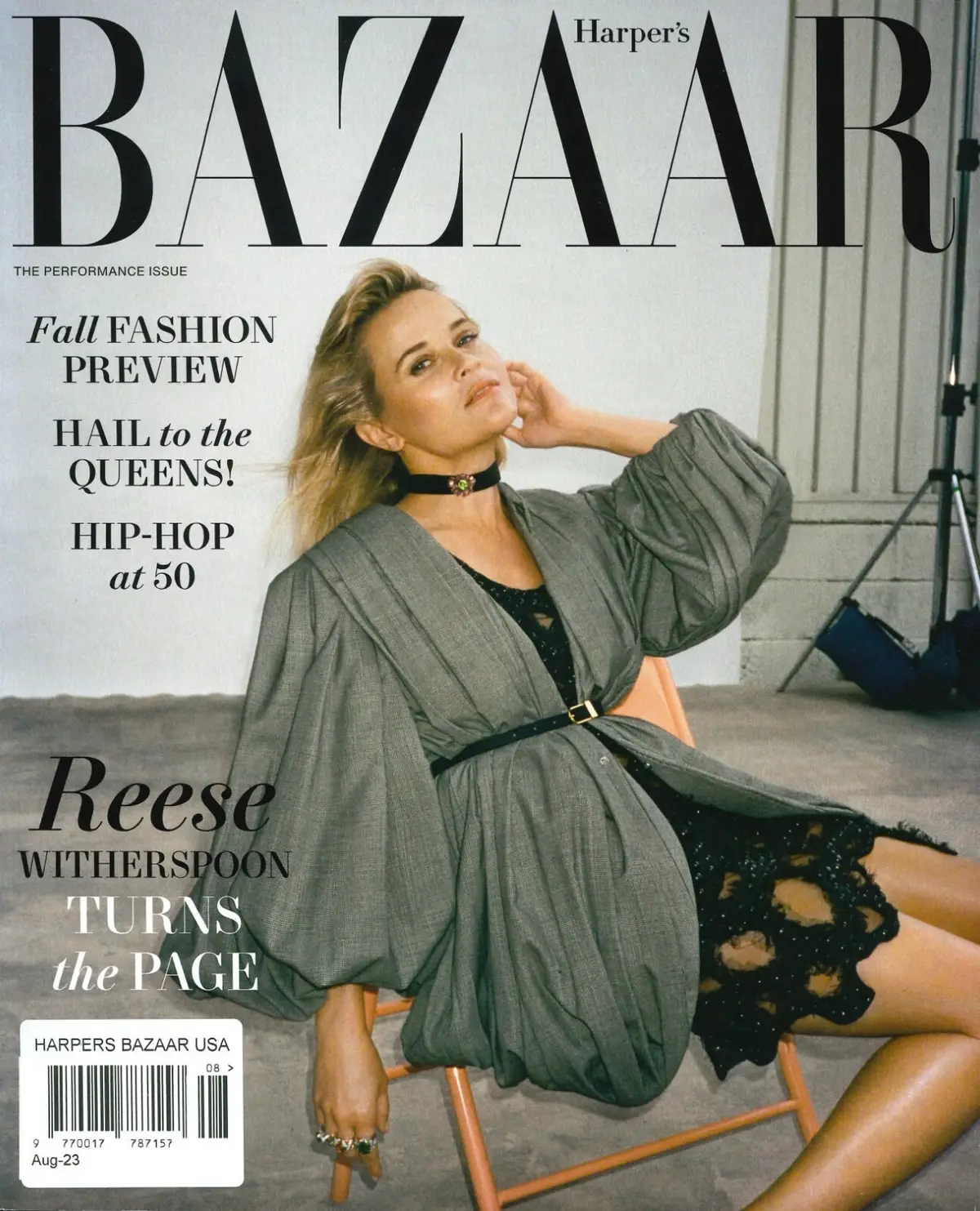 Harper's Bazaar USA Magazine, Reese Witherspoon, MC Lyte, Ryan, Fashion Aug 2023