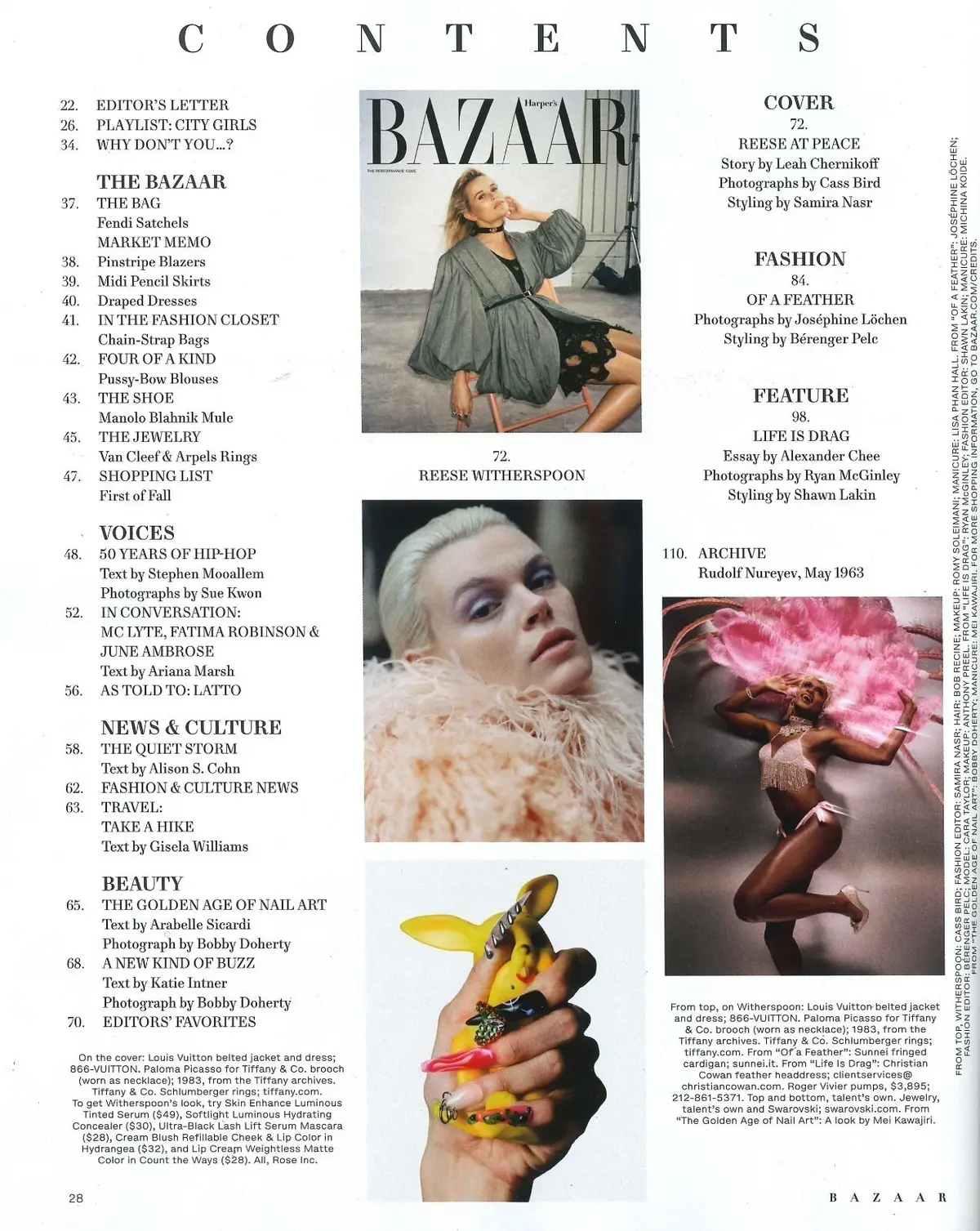Harper's Bazaar USA Magazine, Reese Witherspoon, MC Lyte, Ryan, Fashion Aug 2023 - image 2 | Free standard UK delivery included | Discount Quality Products