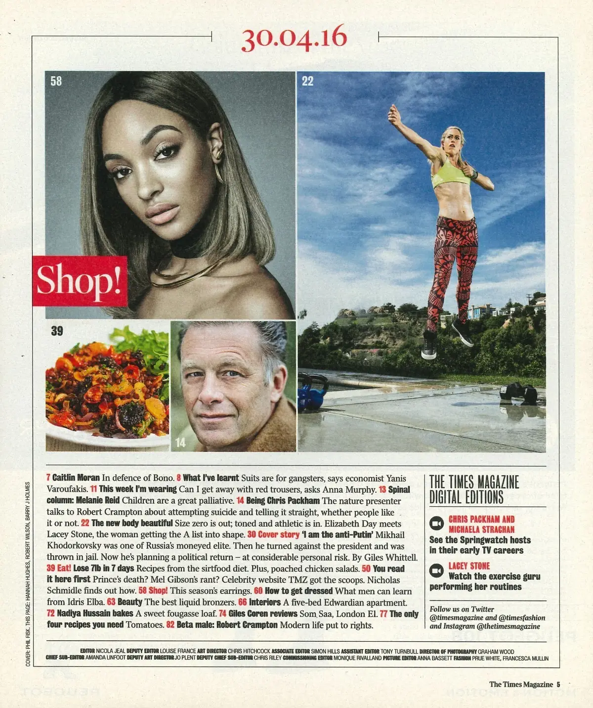 Times Magazine, Mikhail Khodorkovsky, Chris Packham, Yanis Varoufakis, 30.4.16 - image 2 | Free standard UK delivery included | Discount Quality Products