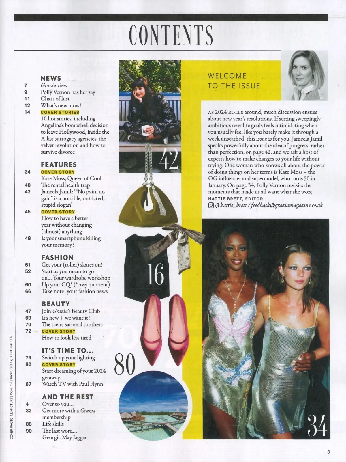 Grazia Magazine: Kate Moss 50, Angelina Jolie, Georgia Jagger, Fashion, 8.1.24 - image 2 | Free standard UK delivery included | Discount Quality Products