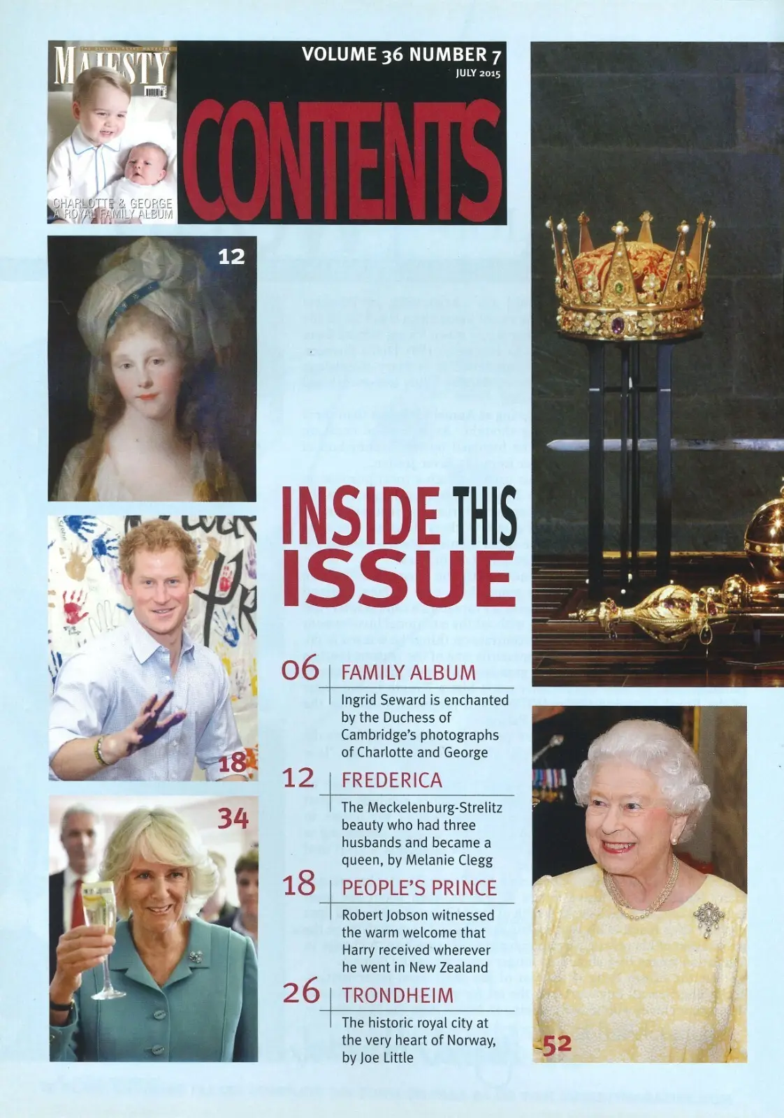 Majesty Magazine, Princess Charlotte, Prince George, Queen Elizabeth, July 2015 - image 2 | Free standard UK delivery included | Discount Quality Products