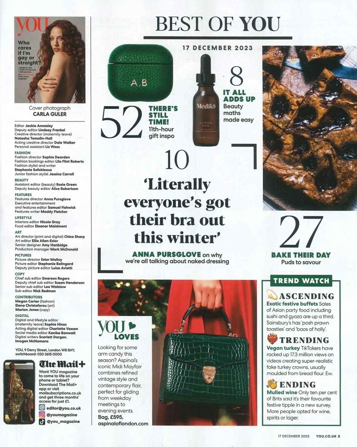 You Magazine: Jess Glynne, LeAnn Rimes, Celia Birtwell, Fashion, Style, 17.12.23 - image 2 | Free standard UK delivery included | Discount Quality Products