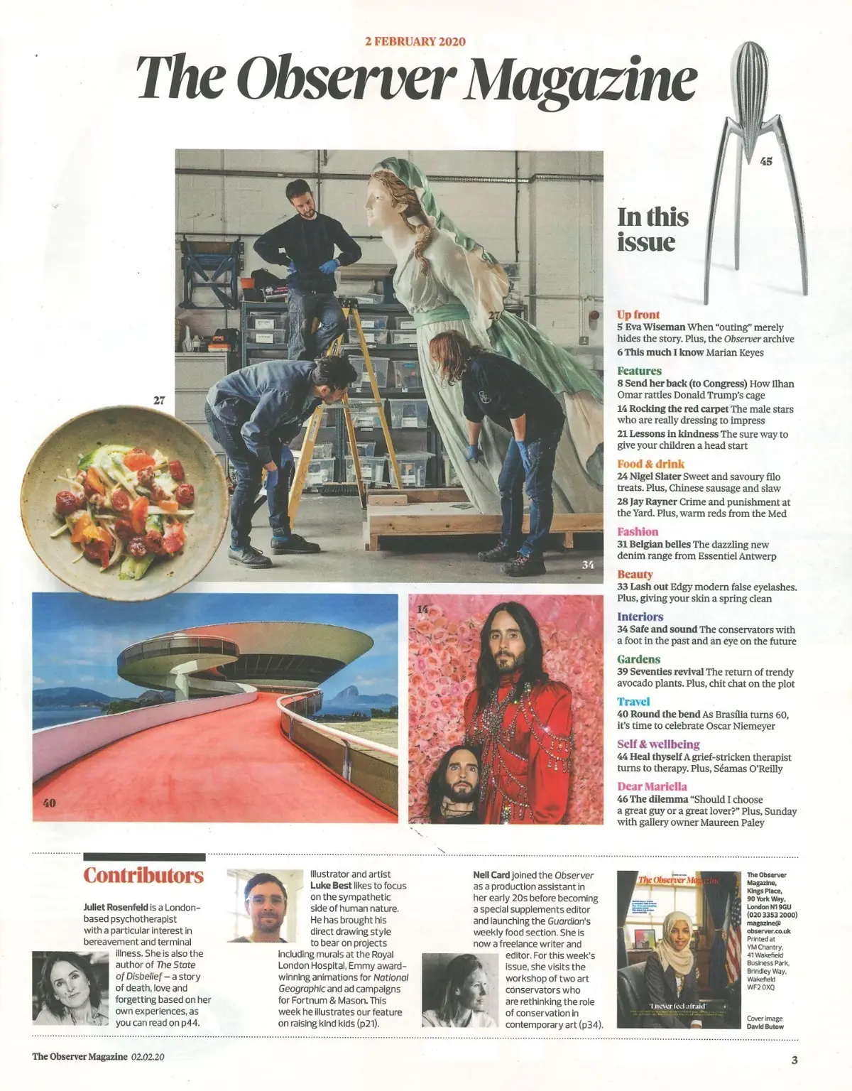 Observer Magazine: Ilhan Omar, Marian Keyes, Maureen Paley, Fashion, 2.2.20 - image 2 | Free standard UK delivery included | Discount Quality Products