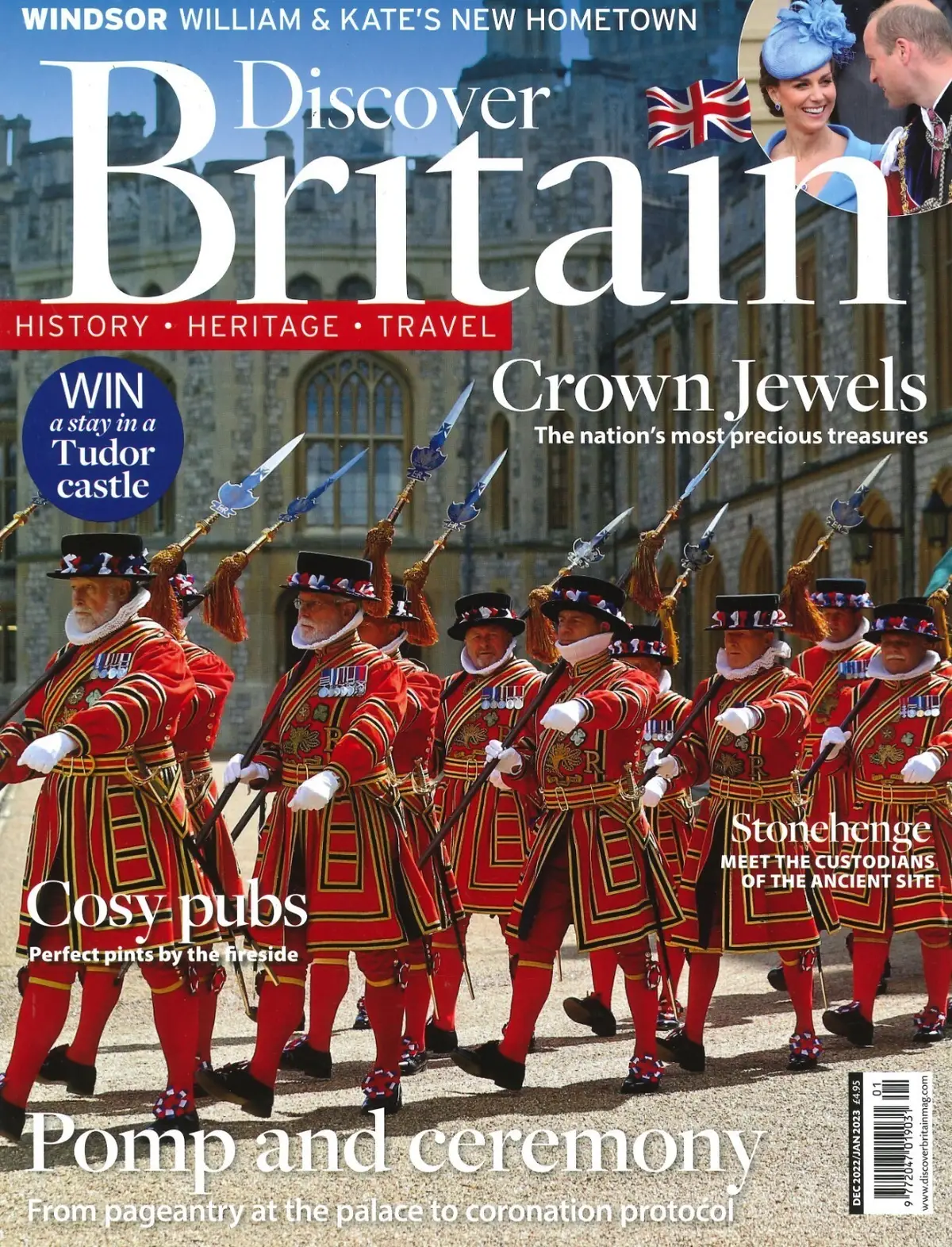 Discover Britain Magazine Dec/Jan 2023, William &amp; Kate, Coronation, Stonehenge