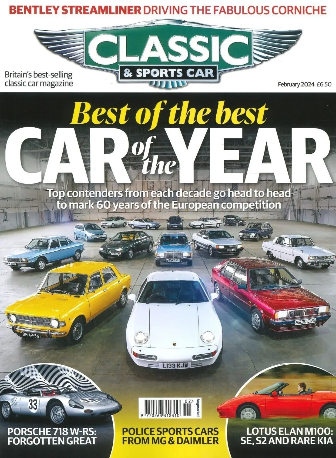 Classic &amp; Sports Car Magazine: Car of the Year, Porsche 718, Lotus, Feb 2024