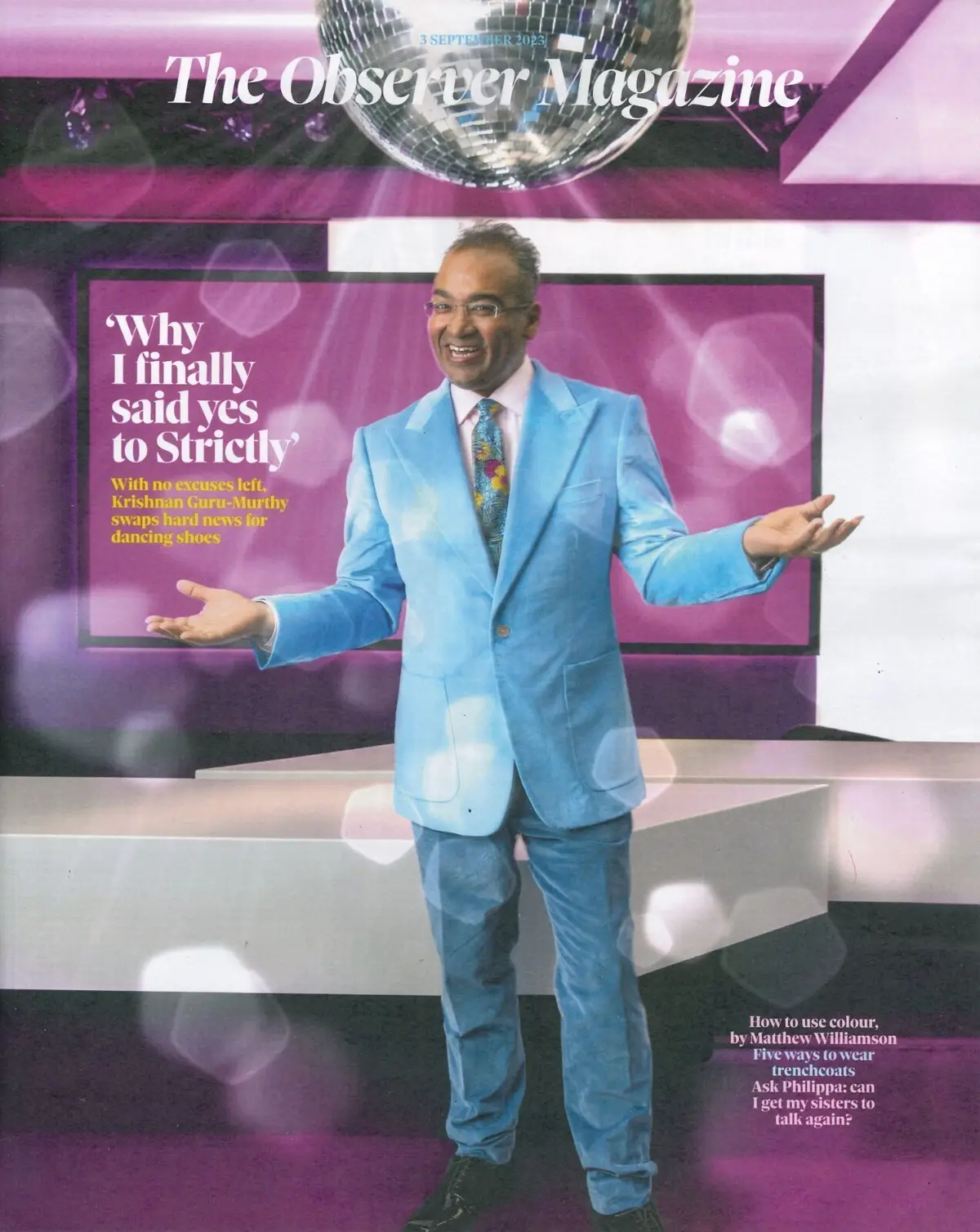 Observer Magazine, Matthew Williamson, Krishnan Guru Murthy, Nigel S., 3.9.23