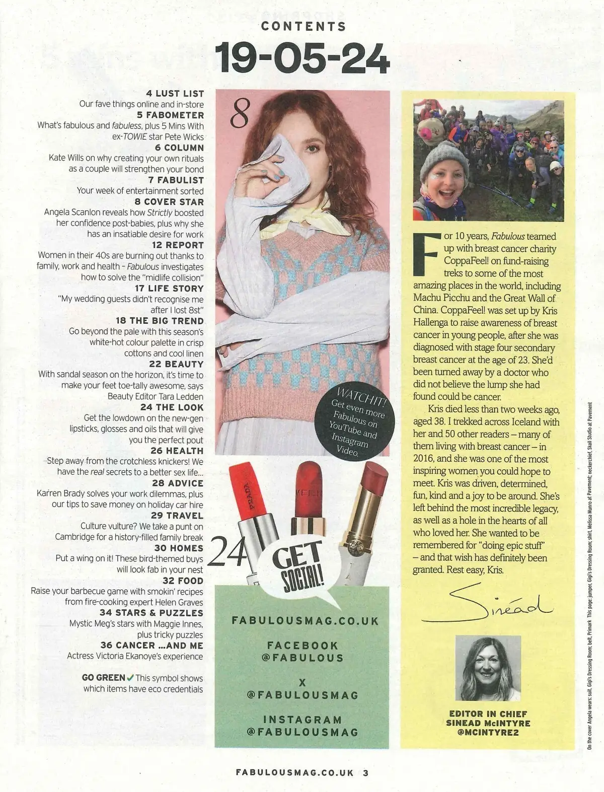 Fabulous Magazine: Angela Scanlon, Pete Wicks, Victoria Ekanoye, Fashion 19.5.24 - image 2 | Free standard UK delivery included | Discount Quality Products