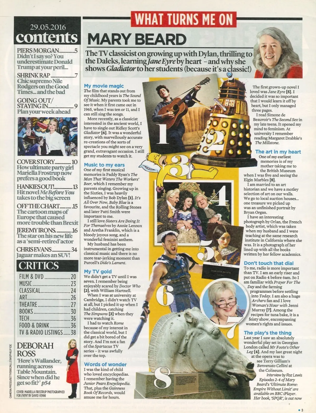 Event Magazine, Mariella Frostrup, Jeremy Irons, Nile Rodgers, Piers, 29.5.16 - image 2 | Free standard UK delivery included | Discount Quality Products
