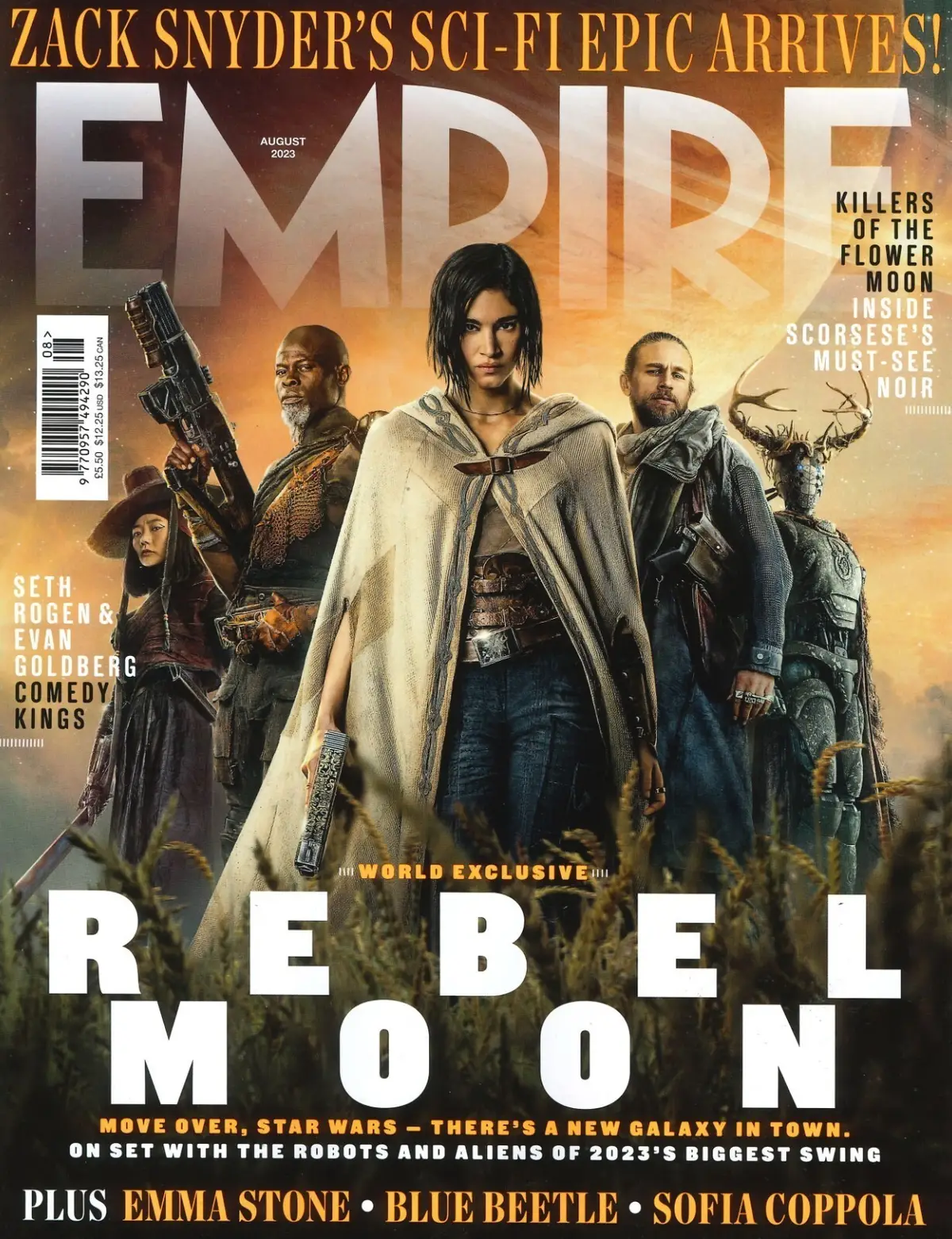 Empire Magazine, Zack Snyder's Rebel Moon, Emma Stone, Sofia Coppola, Aug 2023