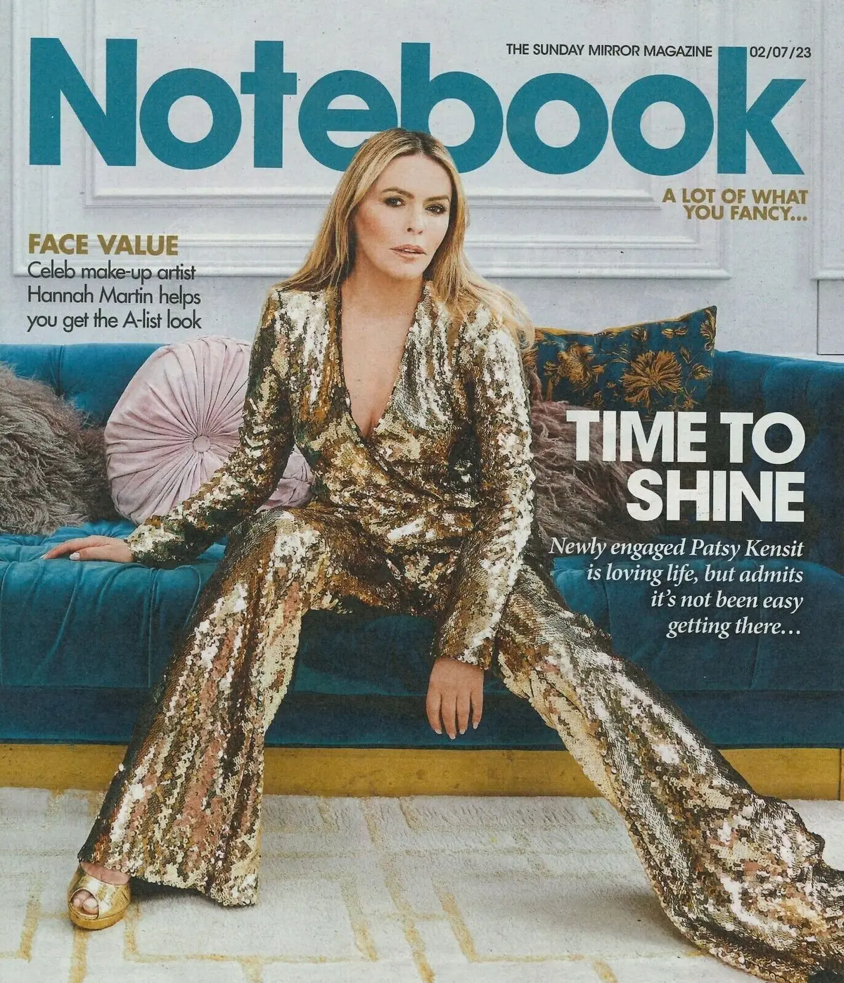 Sunday Mirror Notebook Magazine Patsy Kensit, Hannah Martin, West End, 2.7.23