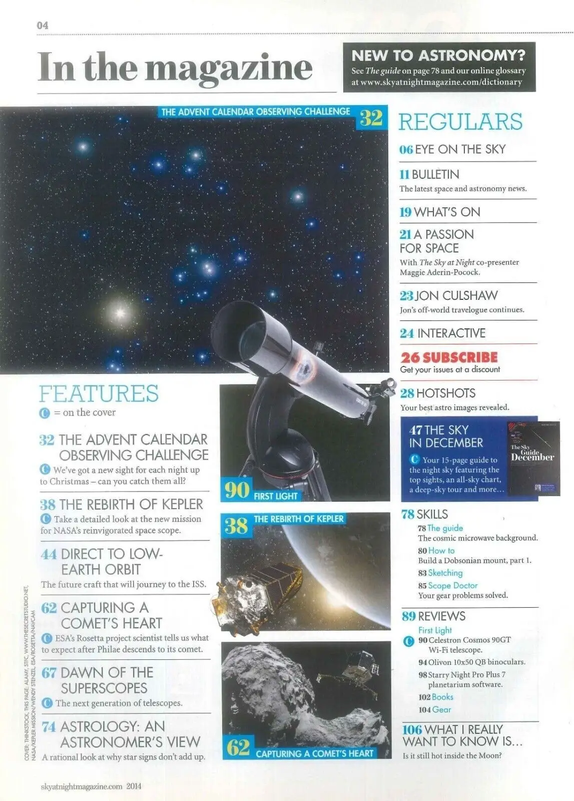 BBC Sky at Night Astronomy Magazine #115, Stargazing, Kepler, Moon December 2014 - image 2 | Free standard UK delivery included | Discount Quality Products