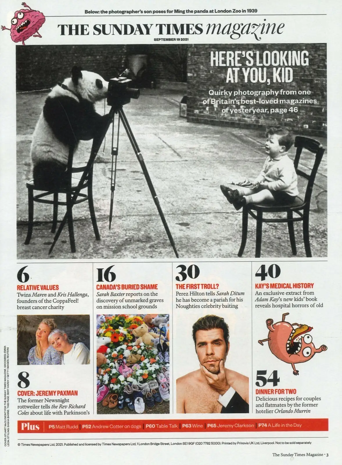 The Sunday Times Magazine, Jeremy Paxman, Kris & Maren, David Cameron, 19.9.2021 - image 2 | Free standard UK delivery included | Discount Quality Products