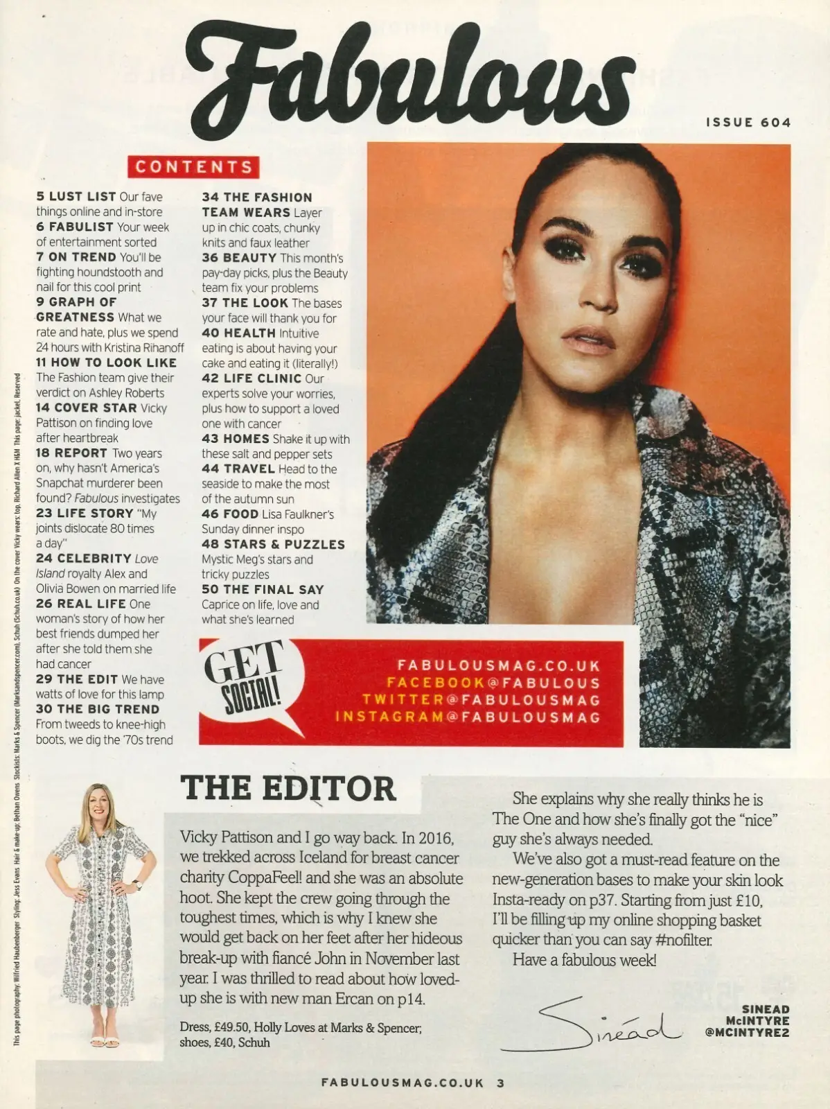 Fabulous Magazine: Vicky Pattison, Kristina Rihanoff, Ashley Roberts, 29.9.19 - image 2 | Free standard UK delivery included | Discount Quality Products