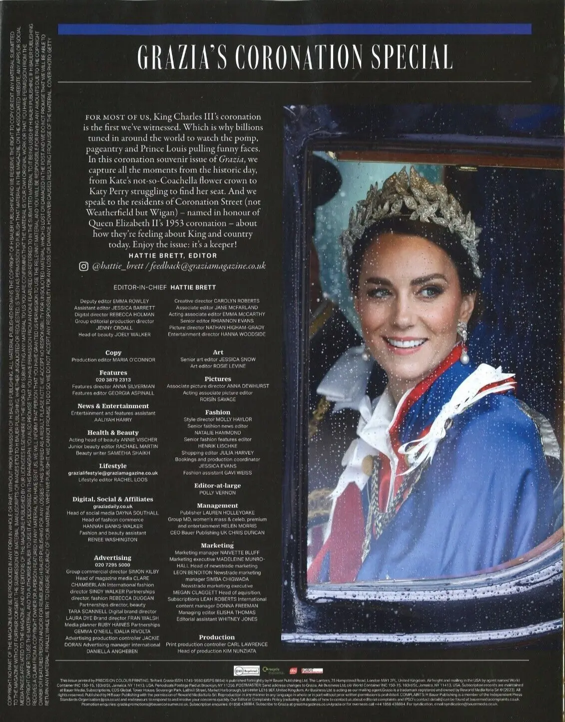 Grazia Magazine King Charles III Queen Camilla Coronation Souvenir Edition 9 May - image 2 | Free standard UK delivery included | Discount Quality Products