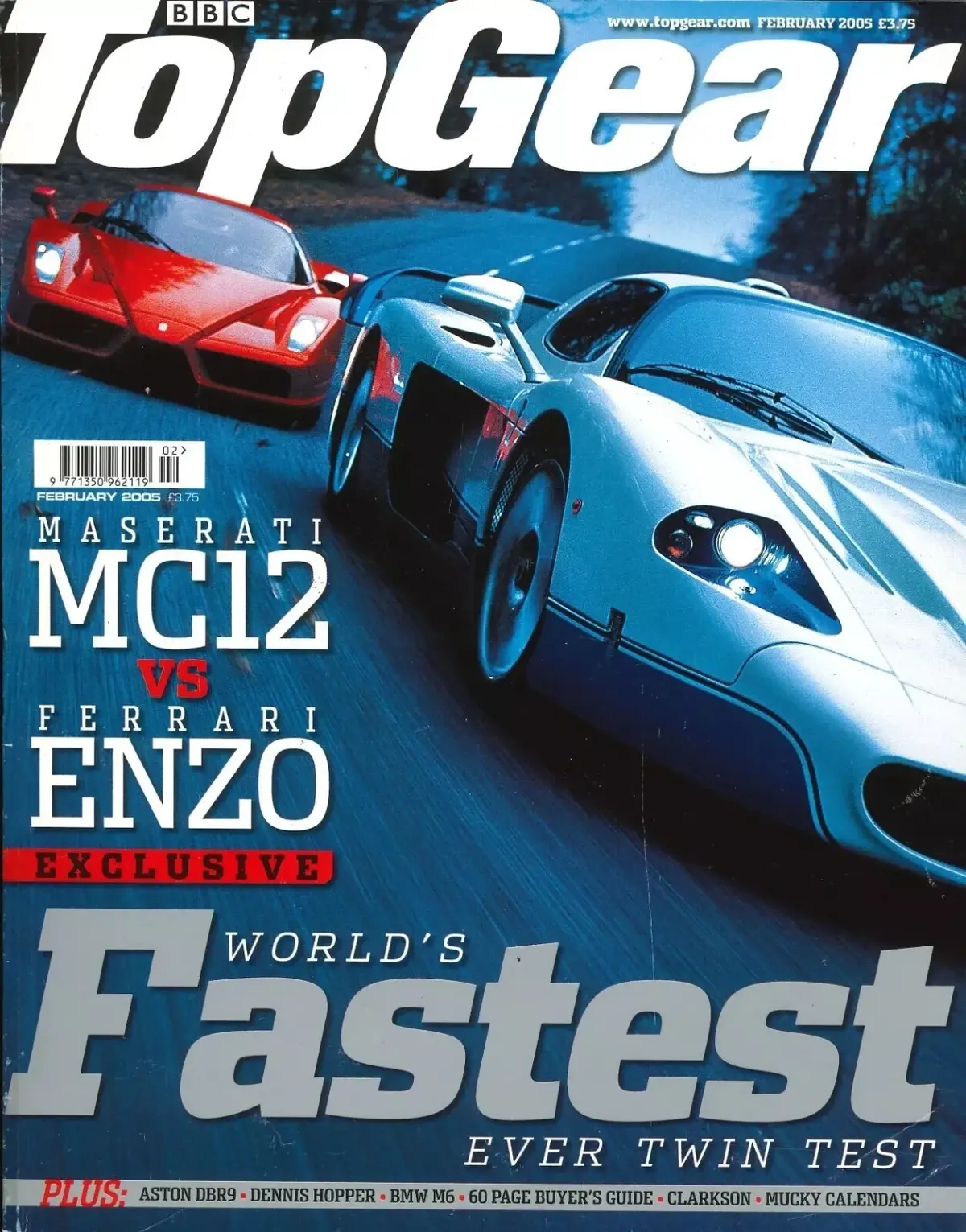 BBC Top Gear Magazine: Issue #137, Maserati MC12, Ferrari Enzo, Aston, Feb 2005