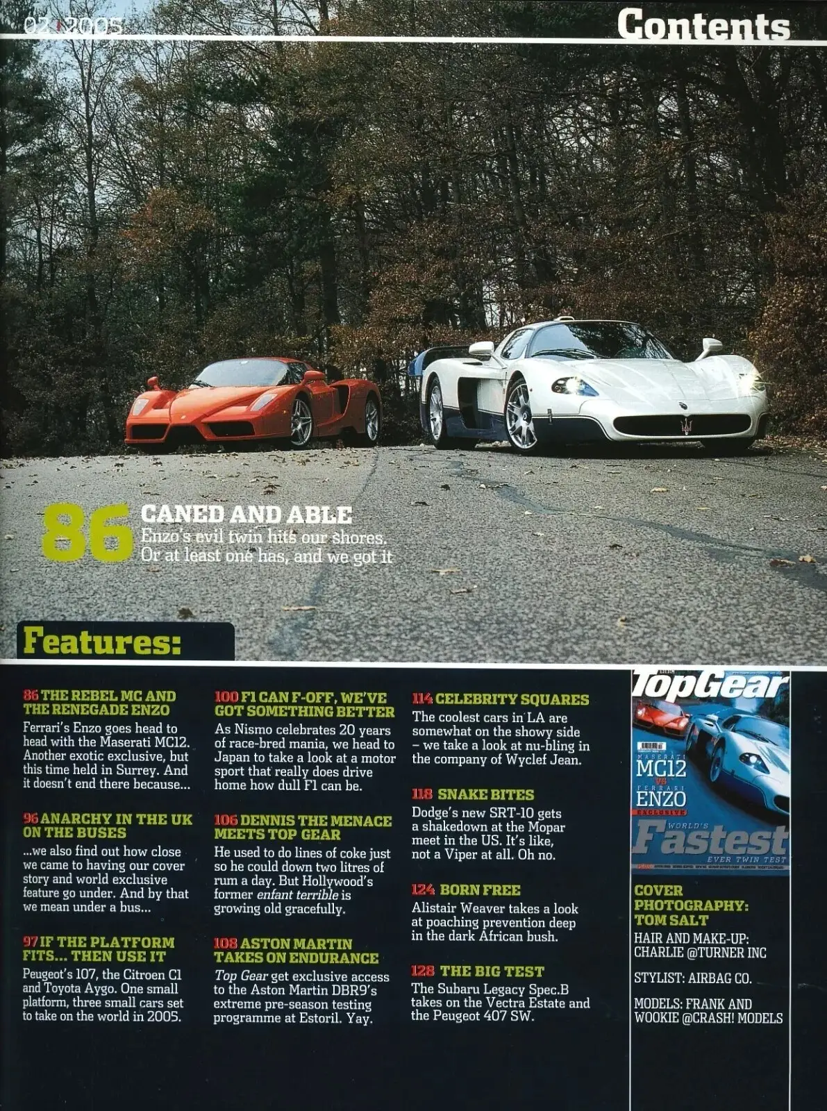 BBC Top Gear Magazine: Issue #137, Maserati MC12, Ferrari Enzo, Aston, Feb 2005 - image 2 | Free standard UK delivery included | Discount Quality Products