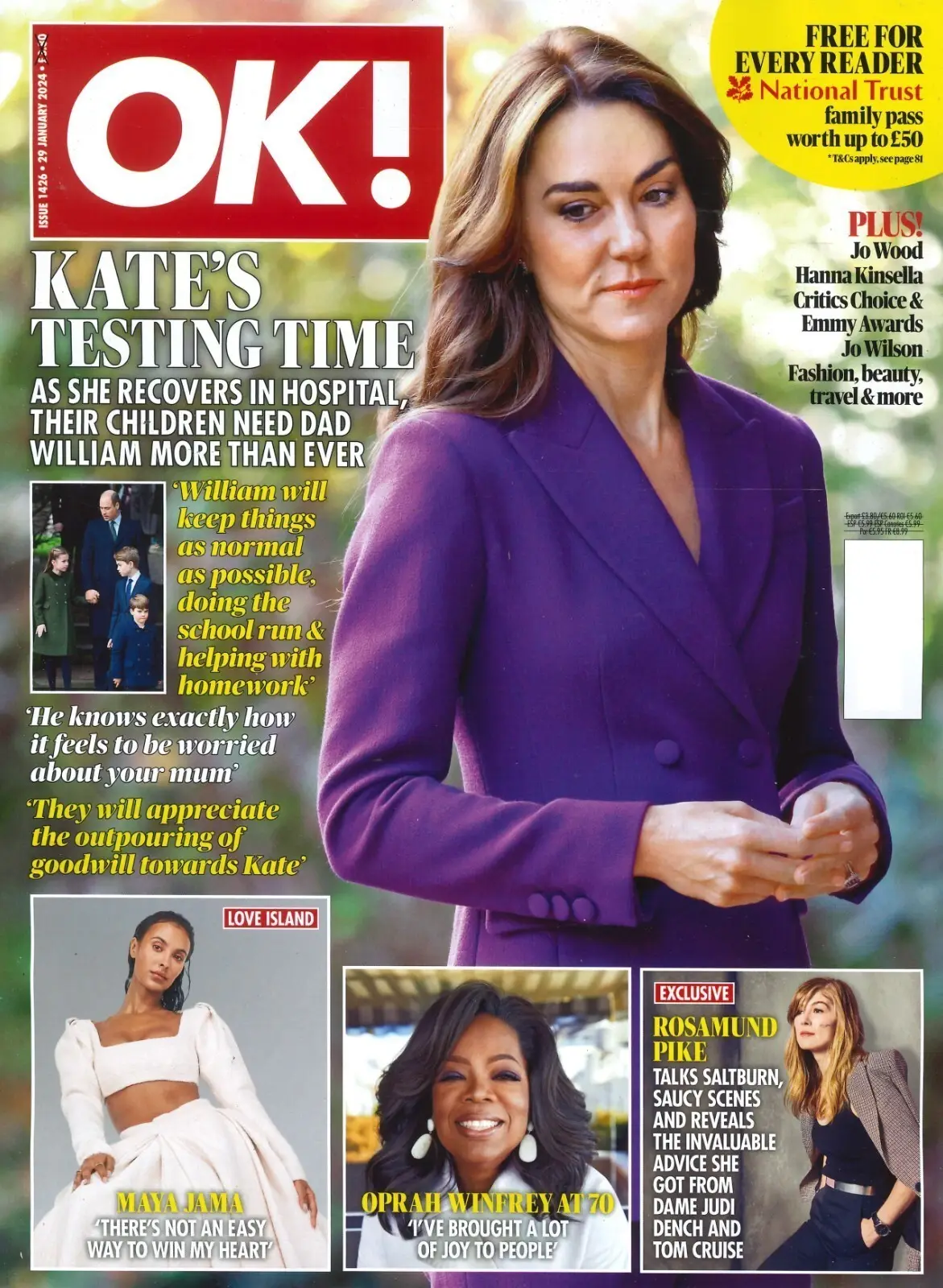 OK! Magazine: Princess Kate, Prince William, Rosamund Pike, Maya Jama, 29.1.24