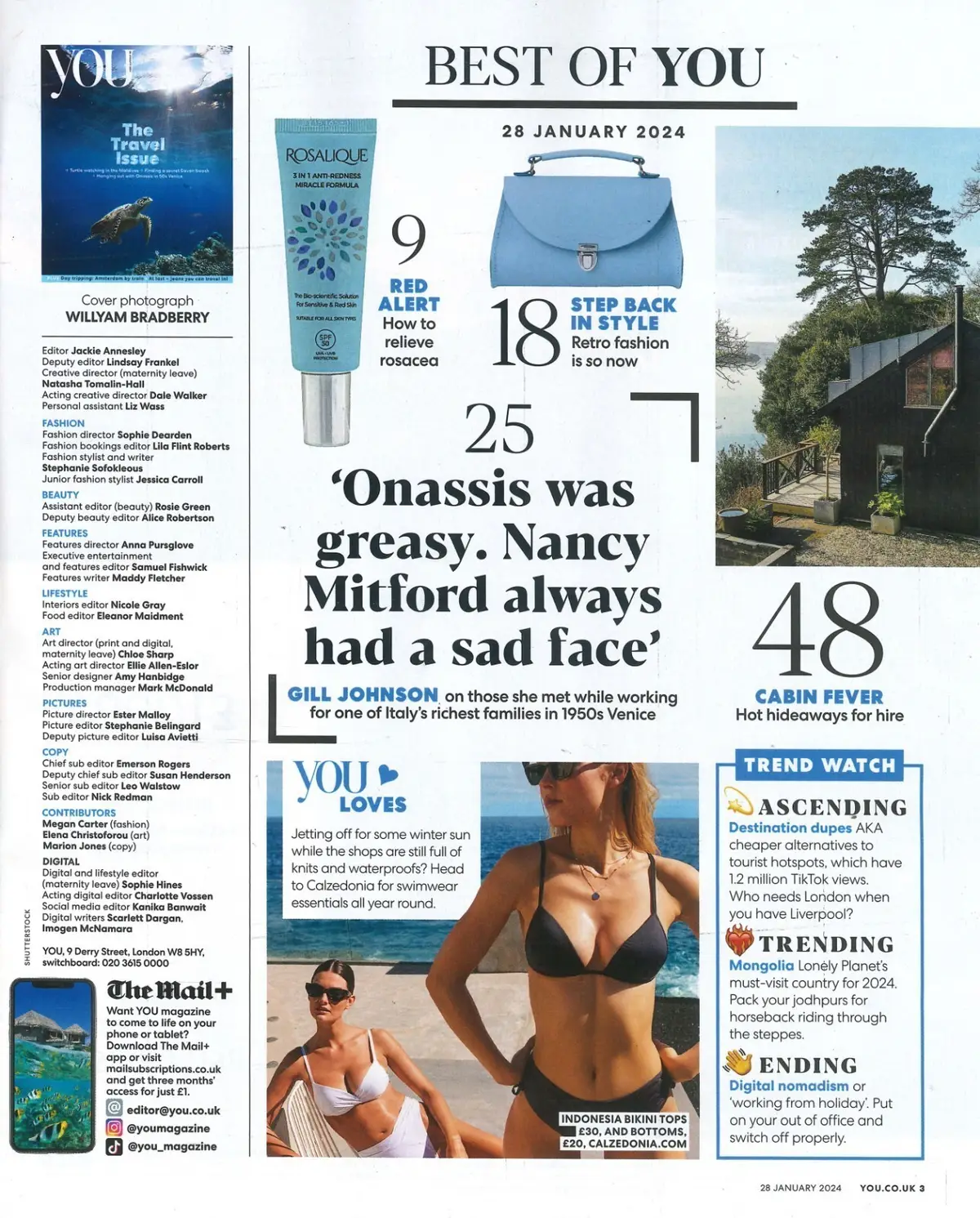 You Magazine: Travel Special, Denmark Queen Mary, Tracy-Ann Oberman, 28.1.24 - image 2 | Free standard UK delivery included | Discount Quality Products