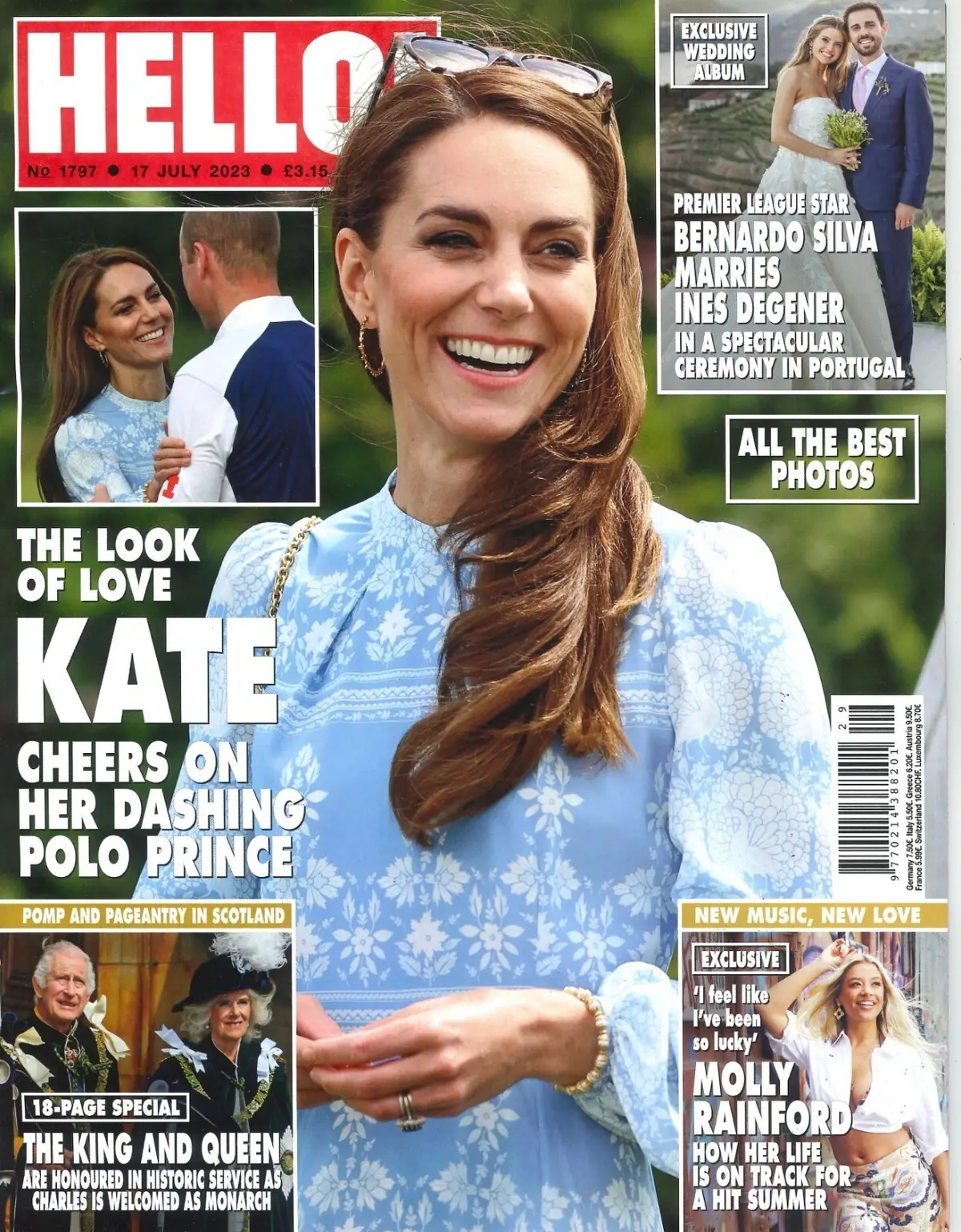 HELLO! Magazine, Kate Middleton, King Charles, Camilla, Bernardo Silva, 17.7.23