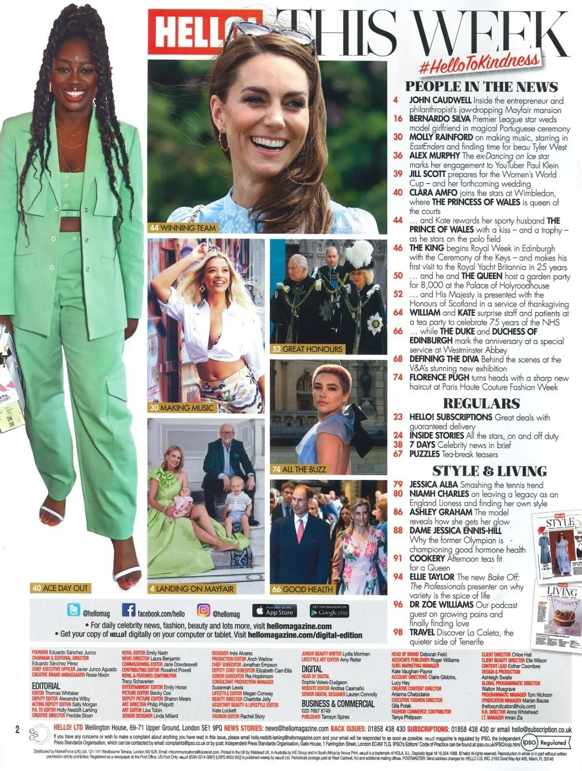 HELLO! Magazine, Kate Middleton, King Charles, Camilla, Bernardo Silva, 17.7.23 - image 2 | Free standard UK delivery included | Discount Quality Products