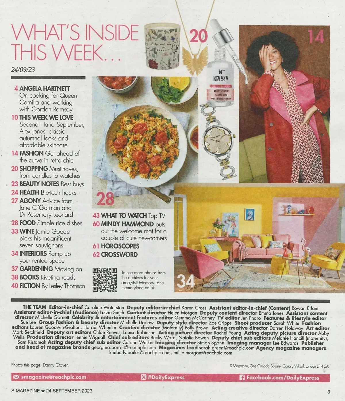 Sunday Express Magazine, Angela Hartnett, Alex Jones, Mindy Hammond, 24.9.23 - image 2 | Free standard UK delivery included | Discount Quality Products