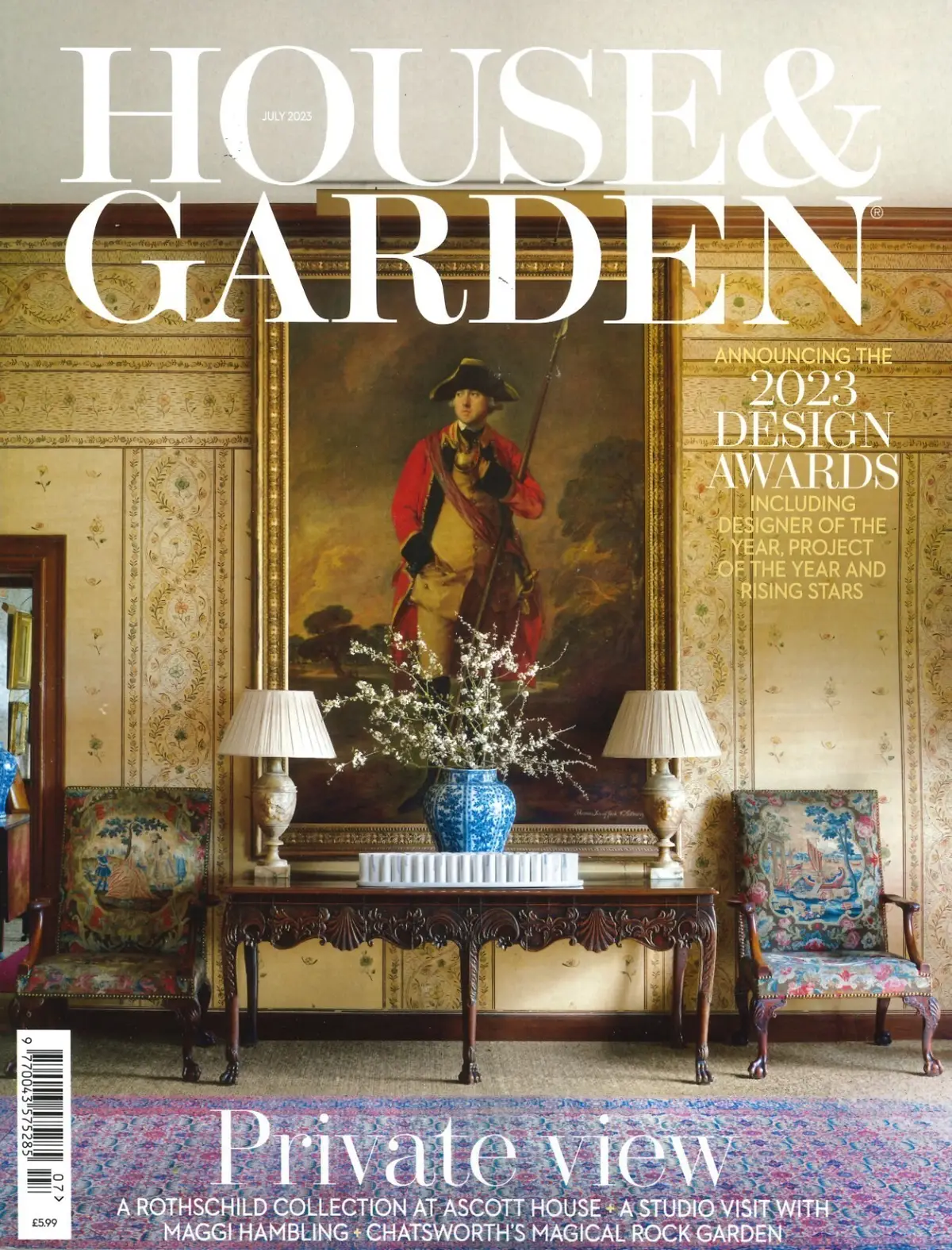House &amp; Garden Magazine, Design Awards, Home Décor, Maggi Hambling, July 2023
