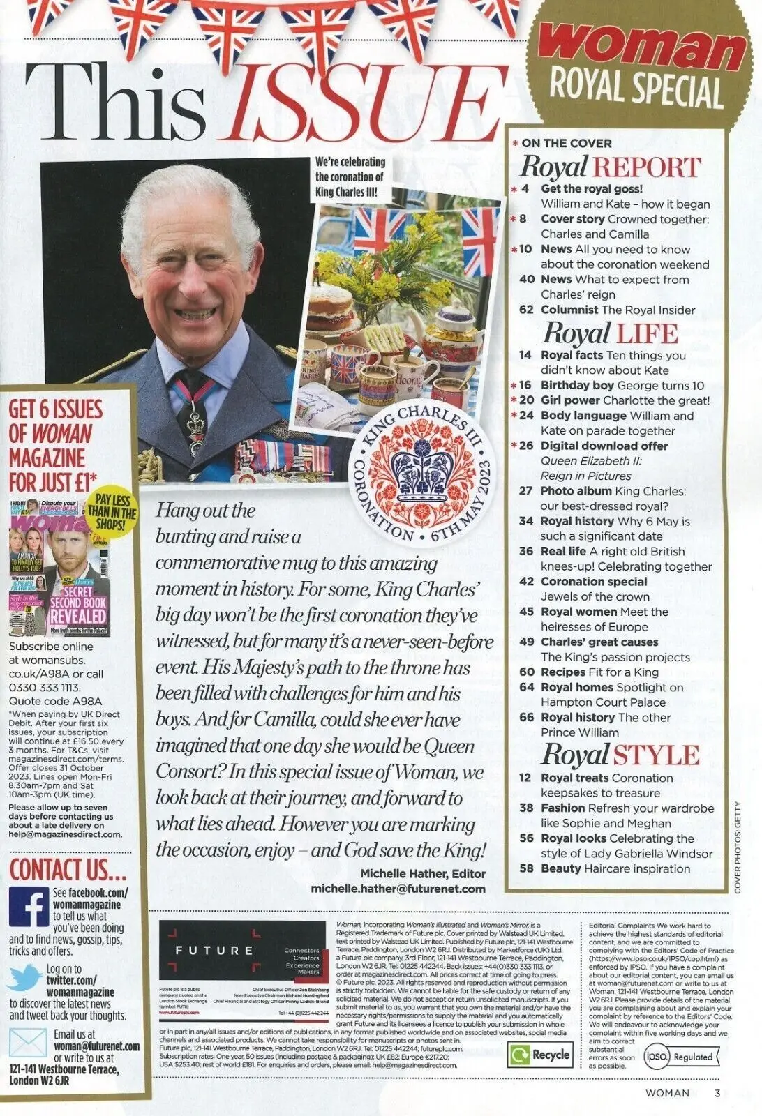 Woman Magazine Royal Coronation, King Charles, Queen Consort Camilla, 13.4.23 - image 2 | Free standard UK delivery included | Discount Quality Products