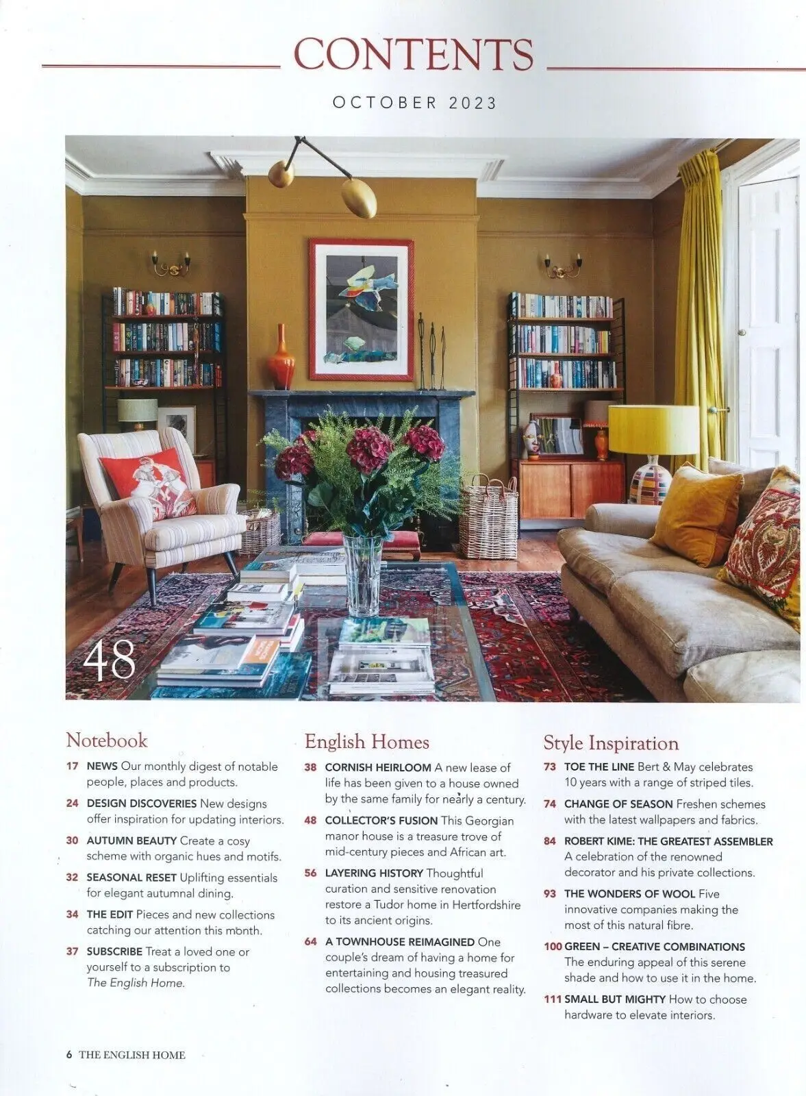 English Home Magazine, Autumn Edit, Expert Guides, Interior Styles, Oct 2023 - image 2 | Free standard UK delivery included | Discount Quality Products