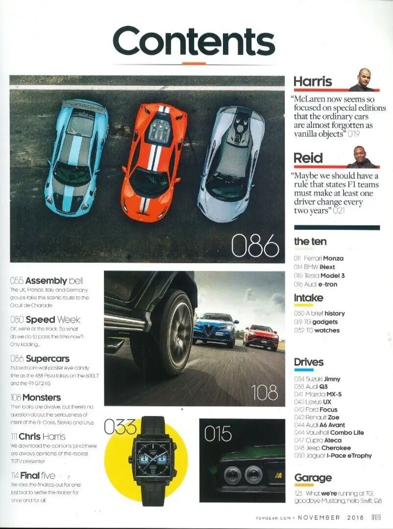 BBC Top Gear Magazine: Issue #314, Ferrari Monza, BMW iNext, Tesla, Nov 2018 - image 2 | Free standard UK delivery included | Discount Quality Products