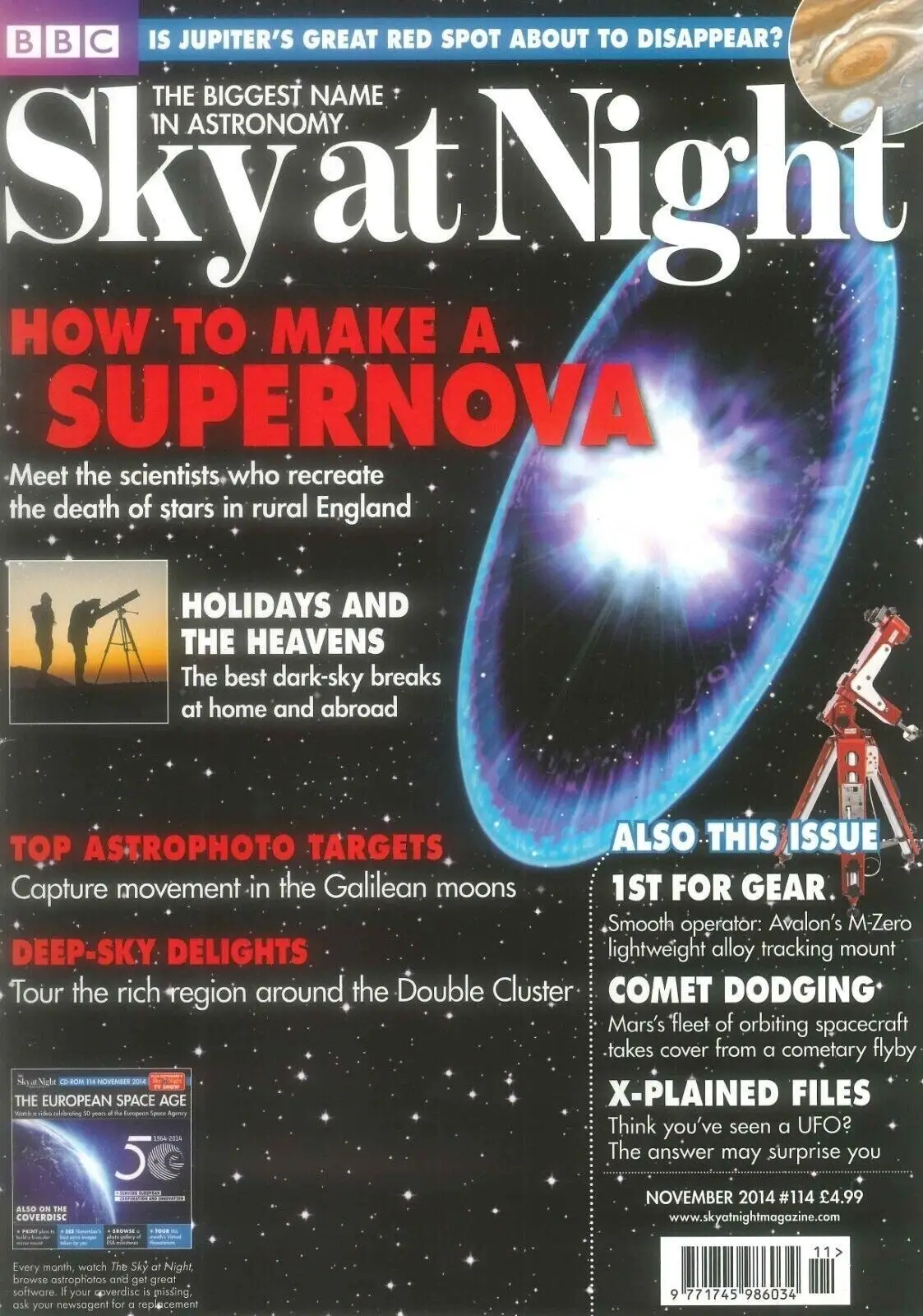 BBC Sky at Night Astronomy Magazine #114, Star Supernova, Jupiter, November 2014
