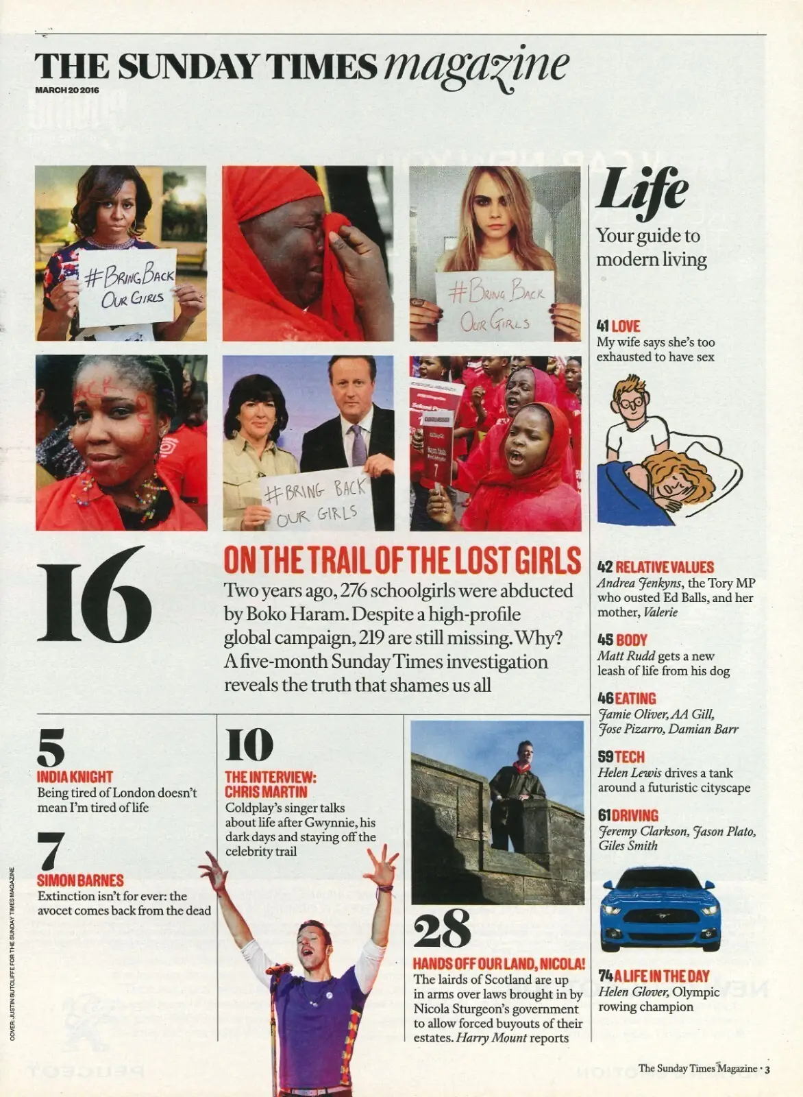 Sunday Times Magazine: Boko Haram, Chris Martin, Jeremy Clarkson, 20.3.16 - image 2 | Free standard UK delivery included | Discount Quality Products