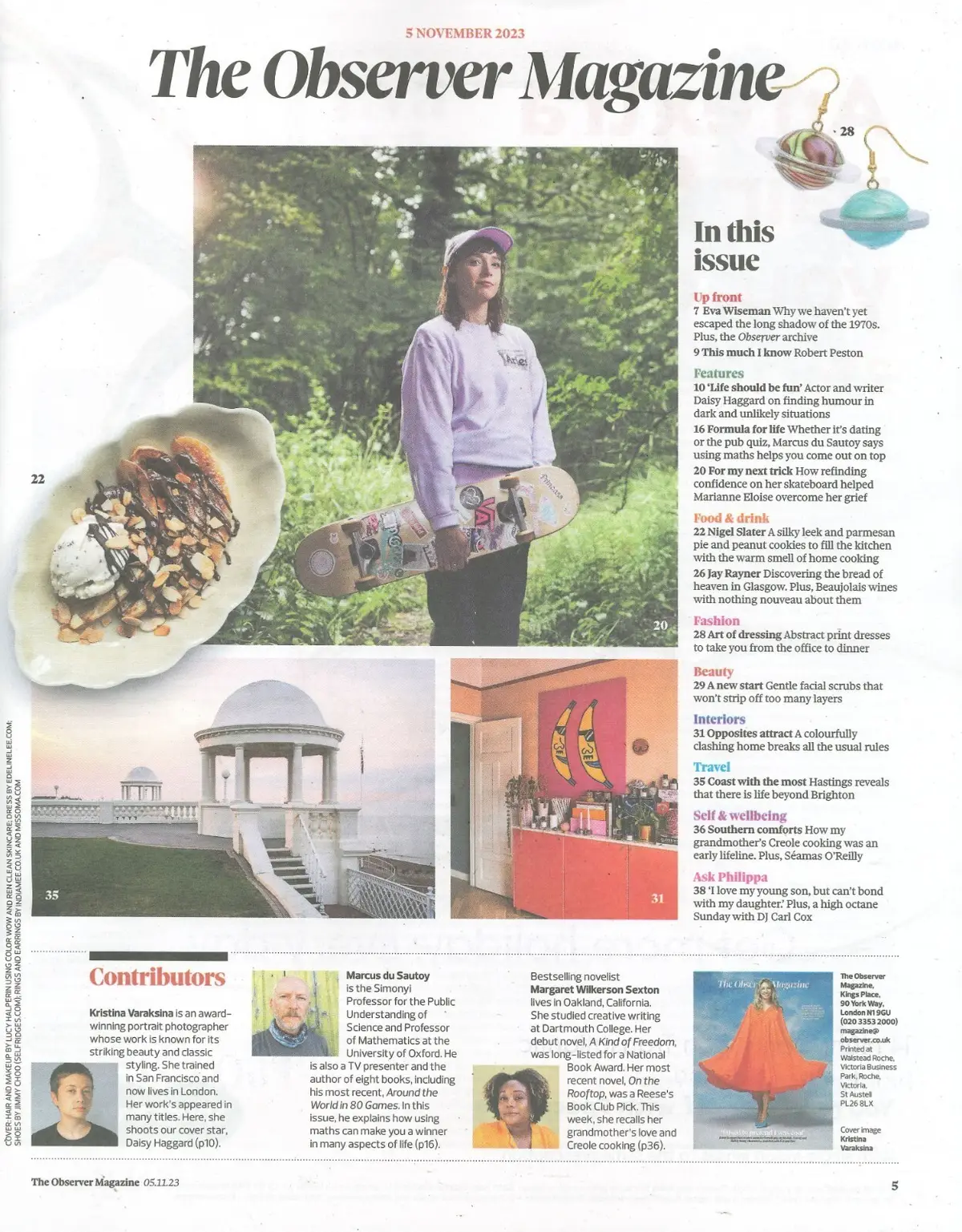 Observer Magazine: Daisy Haggard, Robert Peston, Carl Cox, N. Slater, 5.11.23 - image 2 | Free standard UK delivery included | Discount Quality Products