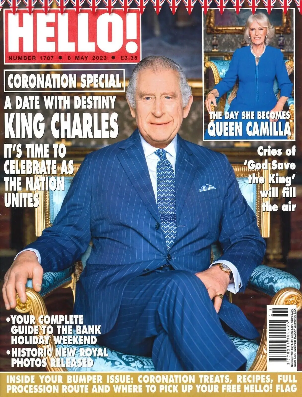 HELLO! Magazine, King Charles Coronation, Queen Camilla, Kate Middleton, 8.5.23