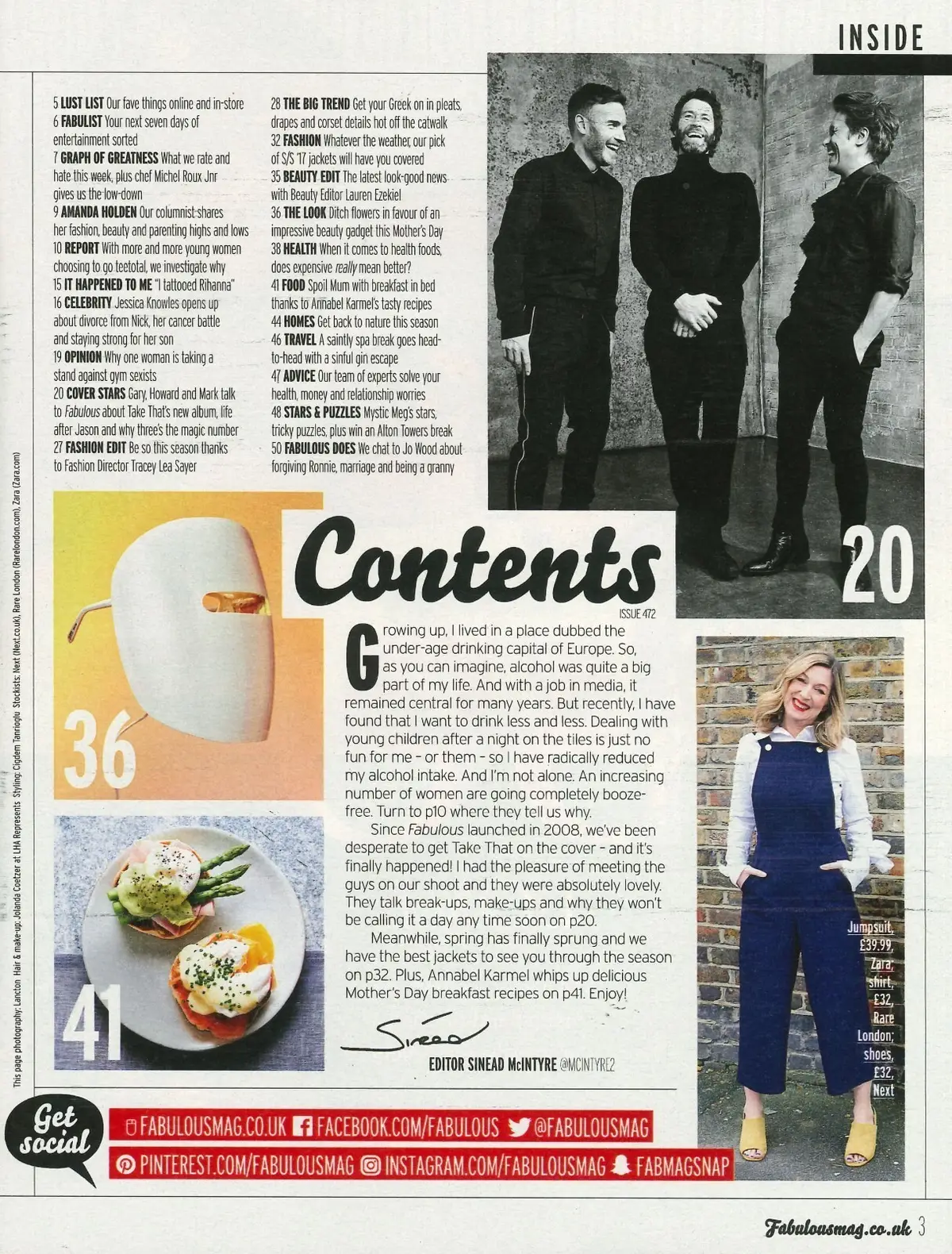 Fabulous Magazine: Take That, Gary Barlow, Howard Donald, Mark Owen, 19.3.17 - image 2 | Free standard UK delivery included | Discount Quality Products