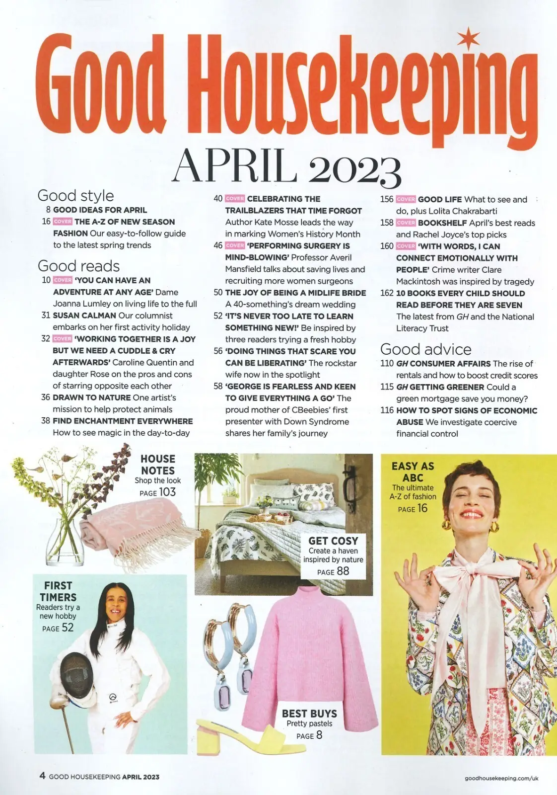 Good Housekeeping Magazine Joanna Lumley, Caroline Quentin, Frostrup, April 2023 - image 2 | Free standard UK delivery included | Discount Quality Products