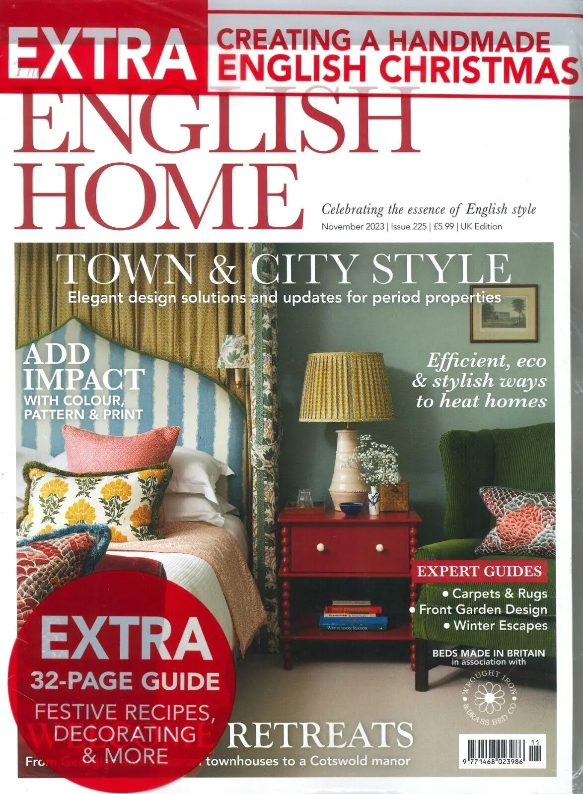 English Home Magazine: Extra 32-Page Christmas Guide, House, Garden, Nov 2023